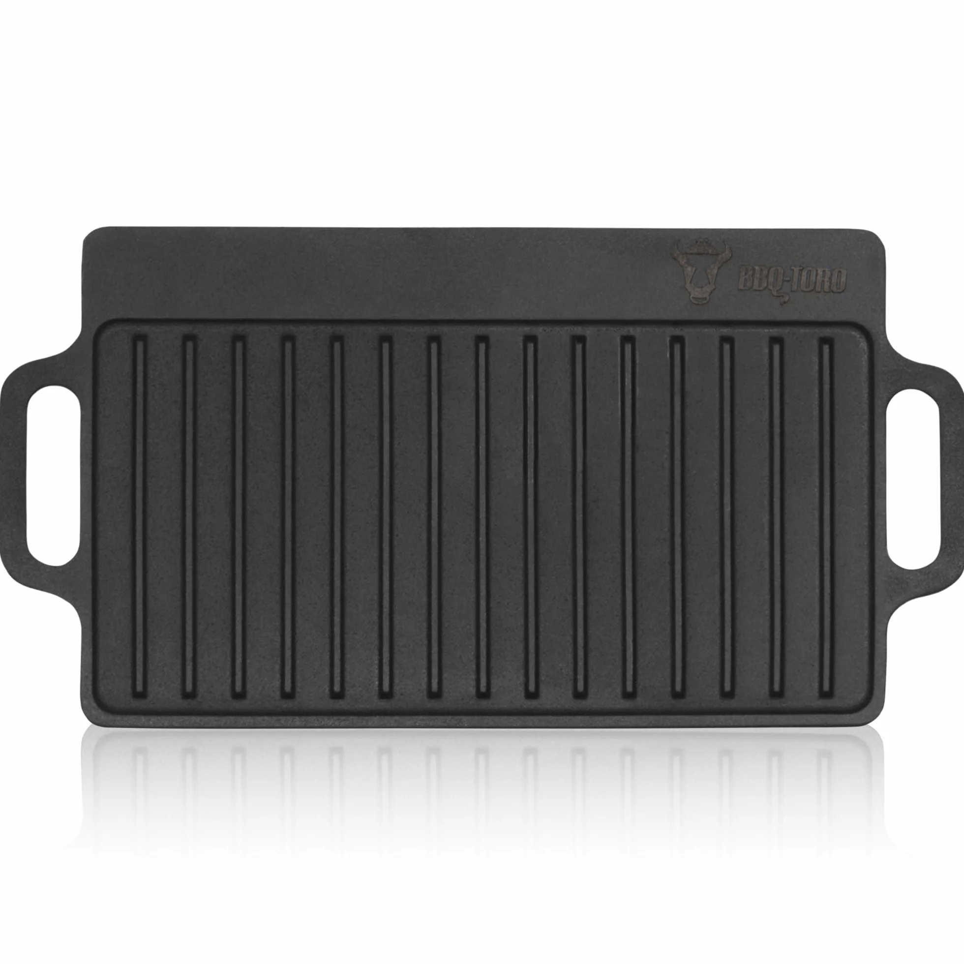 BBQ-Toro Żeliwna blacha do pieczenia 40x20,5 cm obustronna patelnia grillowa