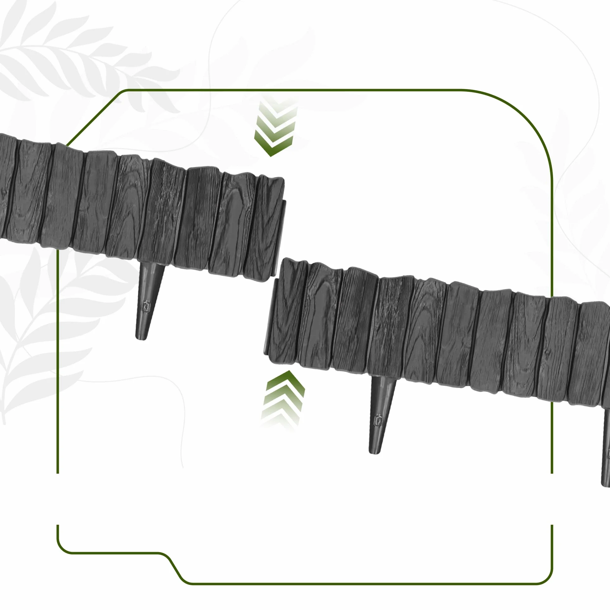 GARDENIX 2,3 m, obramowanie grządki, obrzeże trawnika, palisada ogrodowa, ogrodzenie rabatowe (antracytowe)