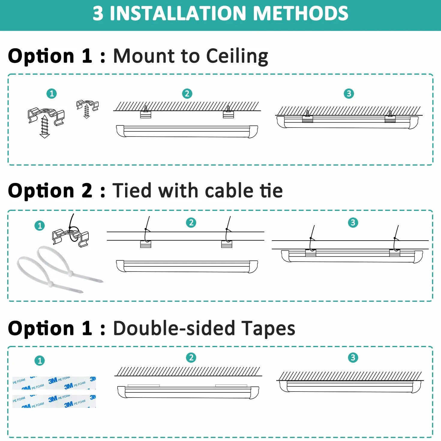 Niello T8 Pflanzenlampe LED, 4-Pack Vollspektrum Grow Lampe für Zimmerpflanzen, 60cm 72w 660 nm / 3000 K / 6500 K Pflanzenlicht Daisy Chain Design for Aussaat, Grow Shelves (T8)