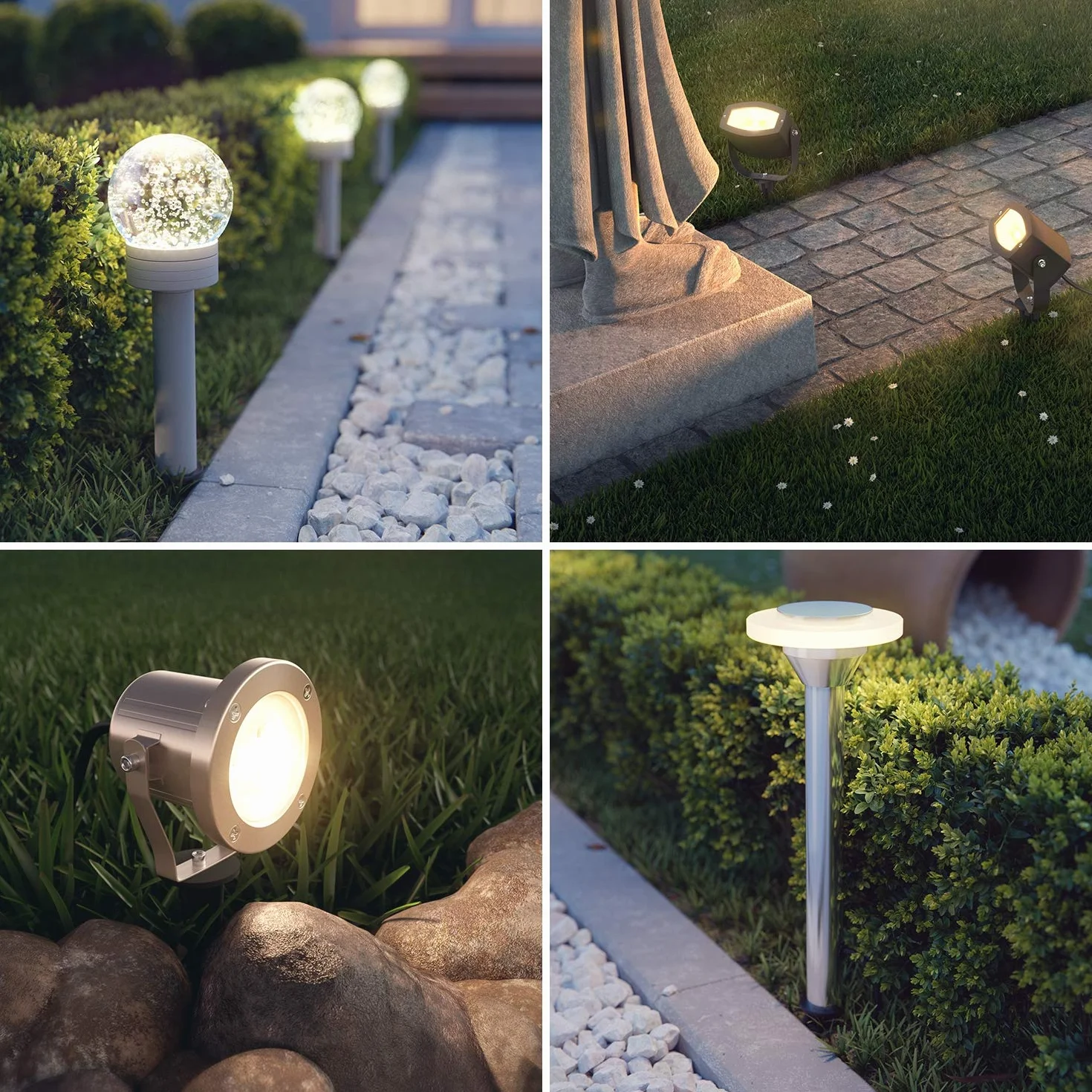 ledscom.de 10 sztuk szpikulców ogrodowych do lamp ogrodowych, czarny, 17cm, 45mm ⌀