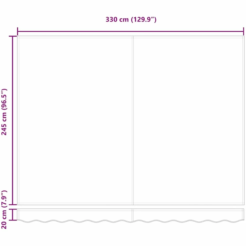 Materiał zapasowy do markizy Beżowy 3,5 x 2,5 m Poliester wodoodporny UV