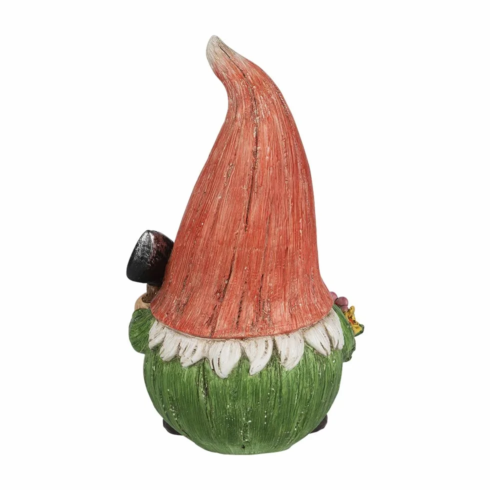 Dekoracyjna figurka krasnala z łopatą 21 cm krasnal ogrodowy