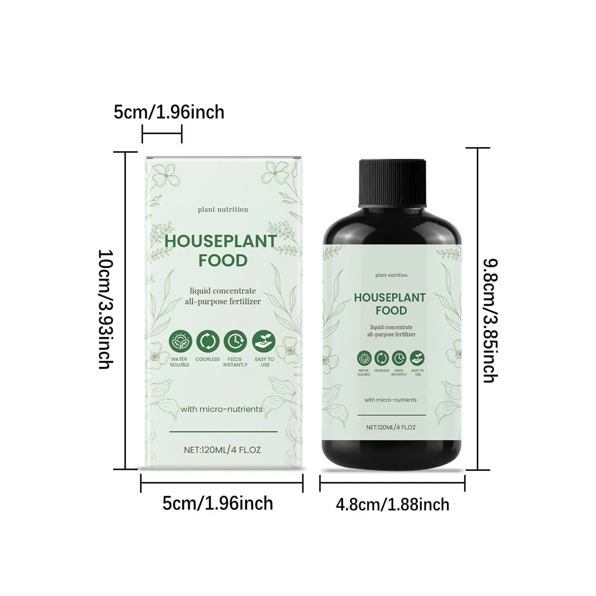 Plant Fertilizer, All Purpose Plant Food, 1.88x3.85 inch Safe Nutrient Solution, Efficient Growth Enhancer, Natural Floral Food for Garden, Lawn Care, Hydroponic Use