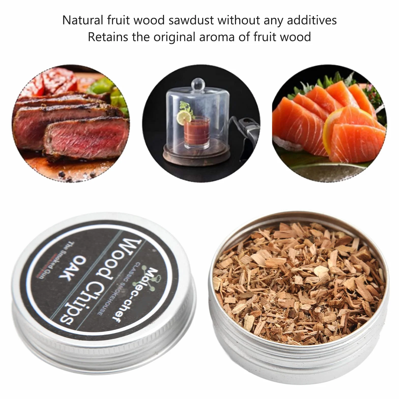 Yosoo Health Gear Wędzarnia wiórów drzewnych do whisky, 8 szt., wędzarnia koktajlowa, 8 smaków, wędzarnia drewna, zestaw do wędzania koktajli, do wędzonych napojów, dla