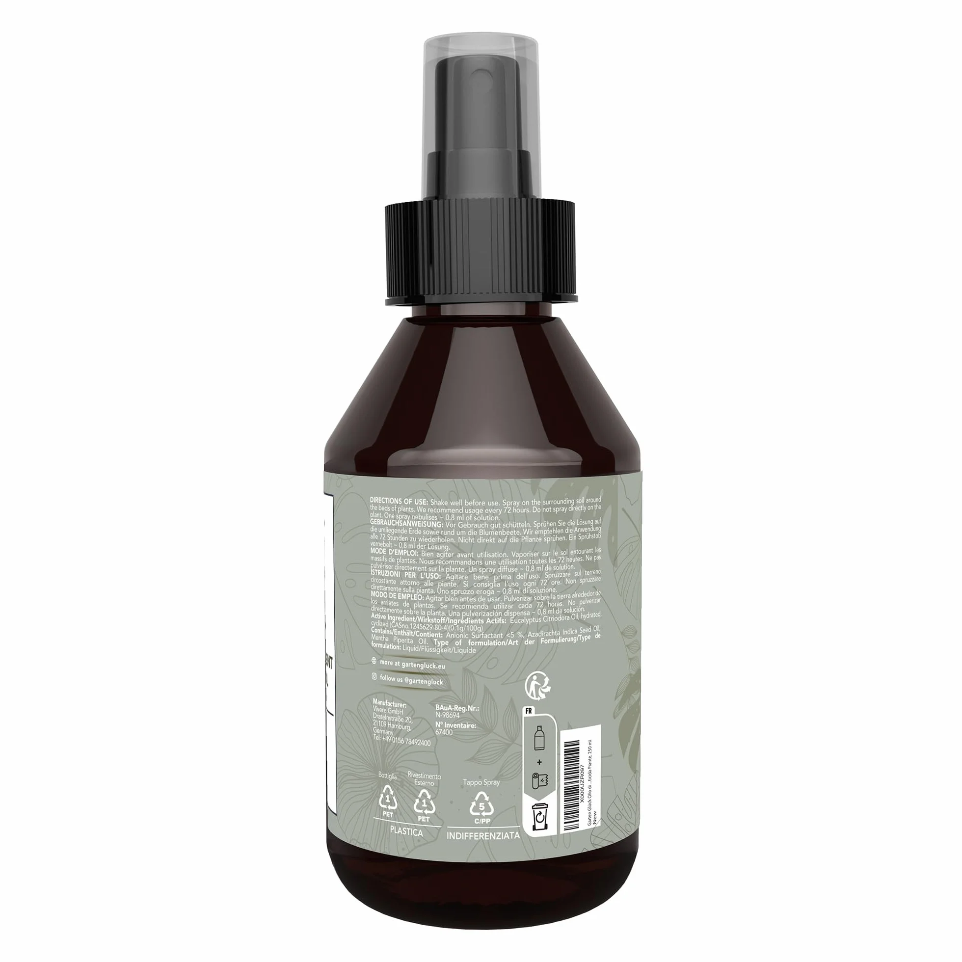 Neem Oil dla Roślin Spray 250 ml - Środek odstraszający mszyce, omacnice bukszpanowe