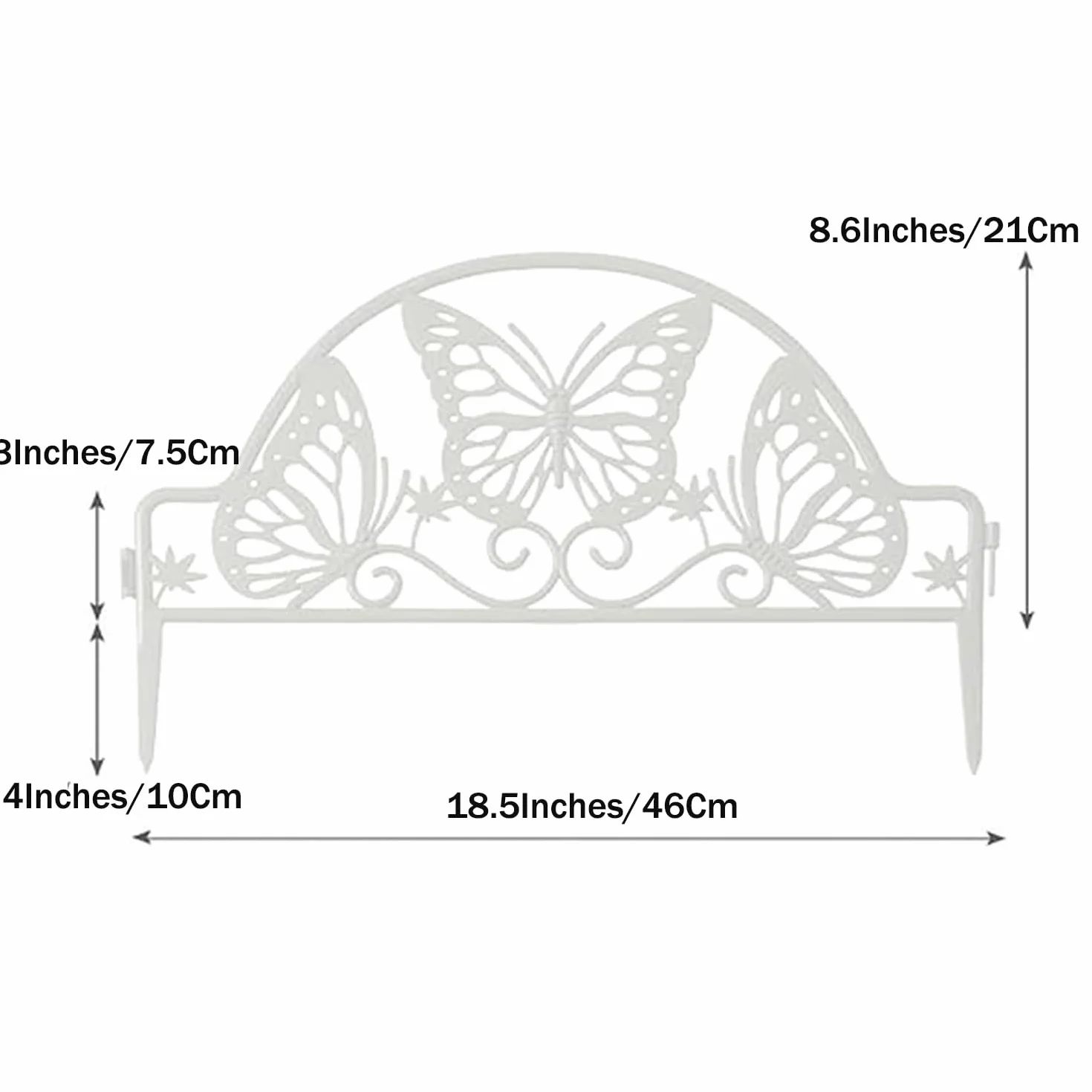 Panel ogrodzeniowy z tworzywa sztucznego 8 sztuk 400 cm biały