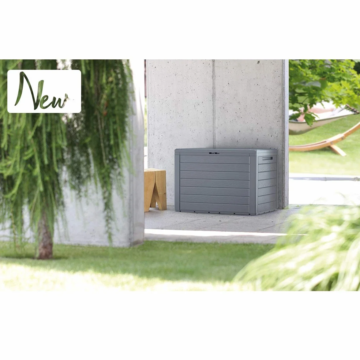 Prosperplast Boardebox ogrodowy 280 litrów, z tworzywa sztucznego, w kolorze antracytowym, 116 x 43,8 x 55 cm