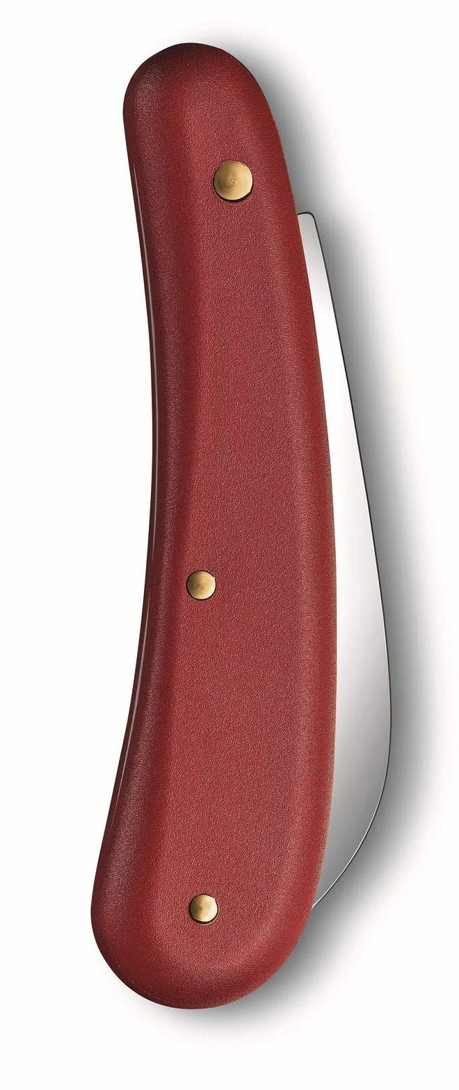 Victorinox Hakenmesser S, Gartenmesser mit Gebogener Klinge, für Gartenarbeiten, Rostfreier Stahl, Rot