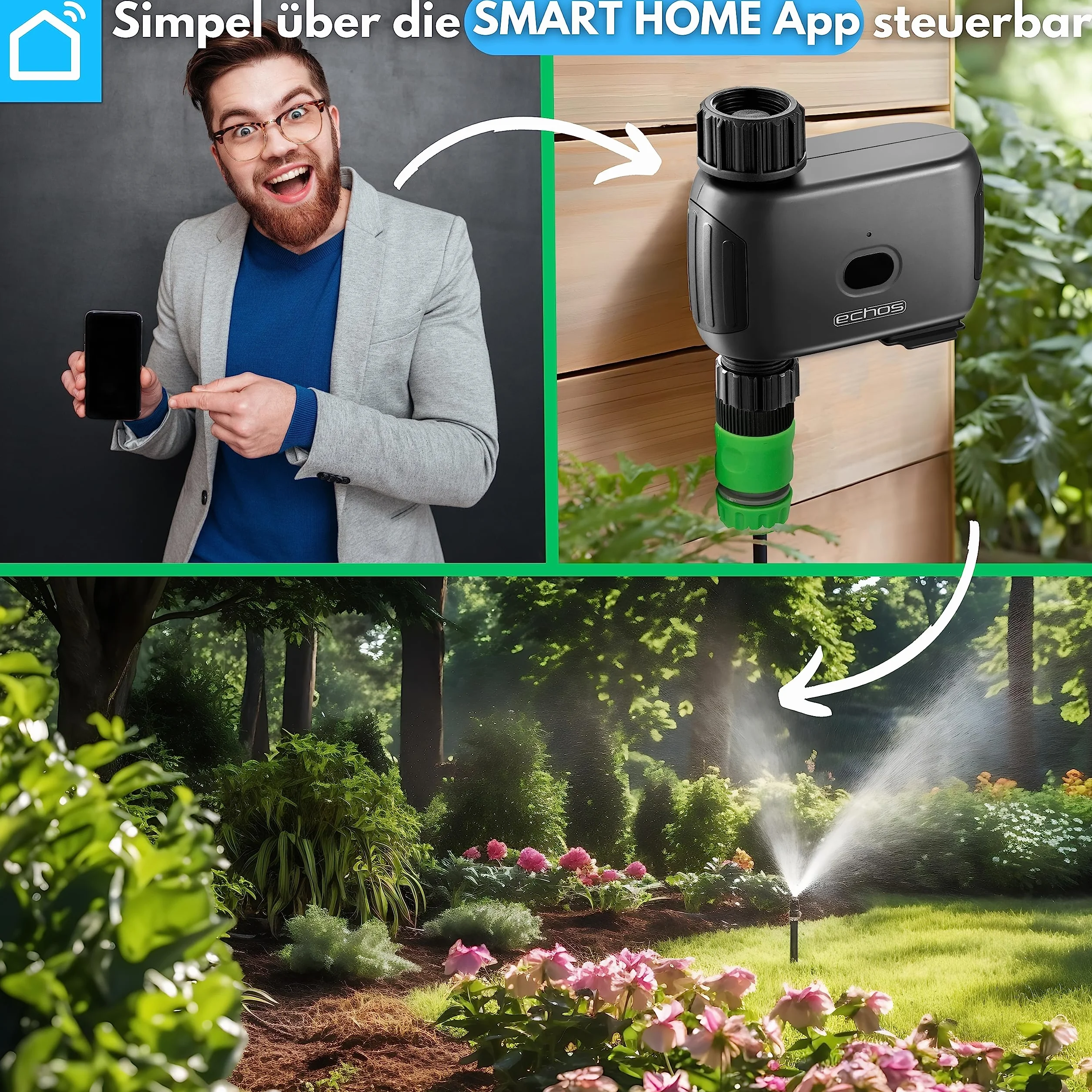 Sterownik nawadniania z Wi-Fi | Alexa, Google Assistant | WiFi | system nawadniania ogrodu | programator czasowy | timer nawadniania | automatyczne nawadnianie | zegar nawadniania ogrodu | opóźnienie