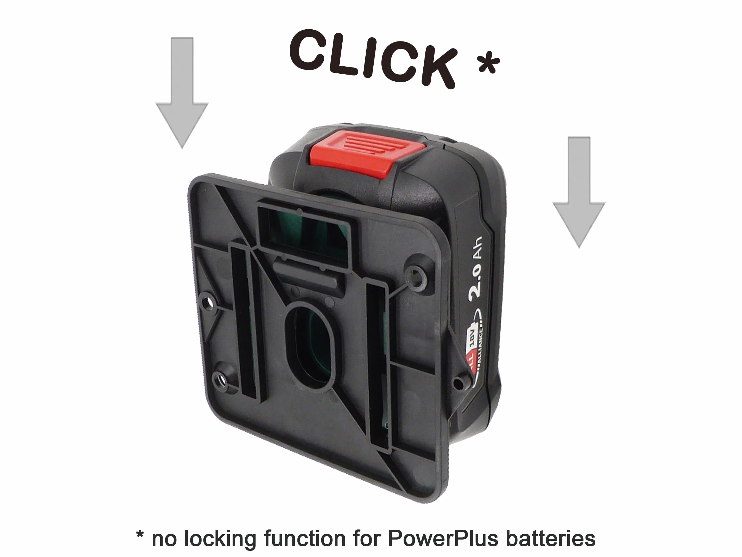 SLE profesjonalny uchwyt na akumulator do Bosch 18 V POWER FOR ALL PBA Home & Garden akumulator uchwyt ścienny uchwyt ścienny zielony