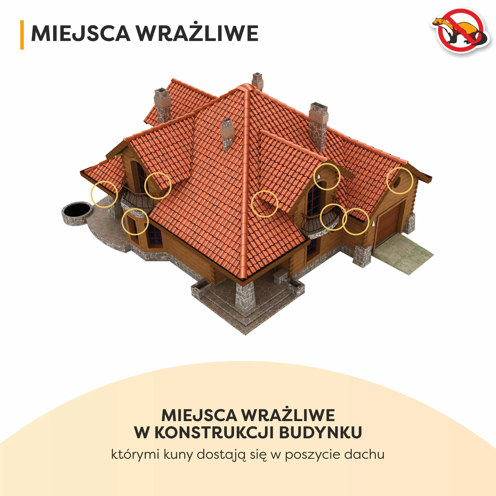 Antykuna Ultradźwiękowy odstraszacz na gryzonie do domu, piwnicy, strychu