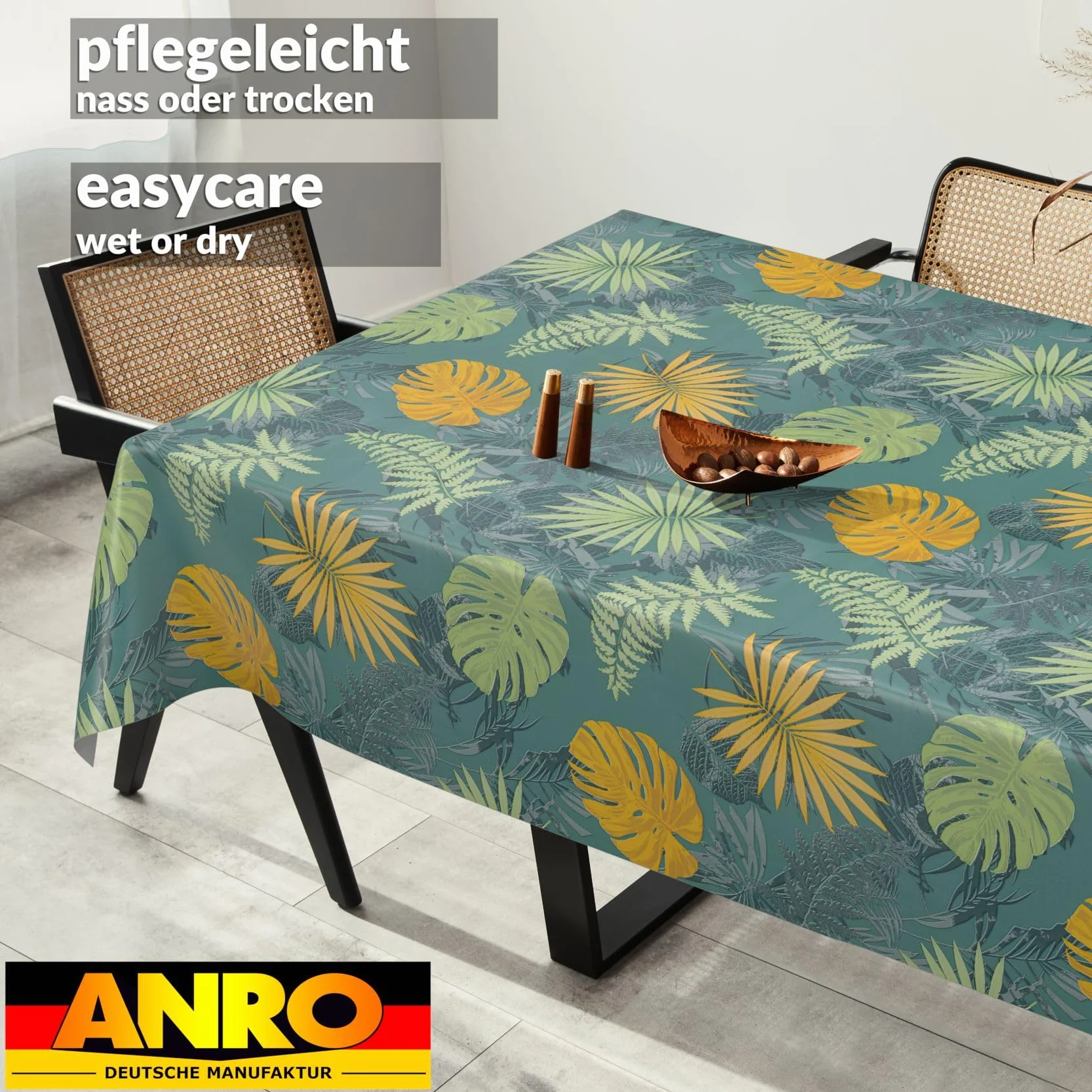 ANRO Obrus ceratowy zmywalny 240 x 140 cm motyw dżungli