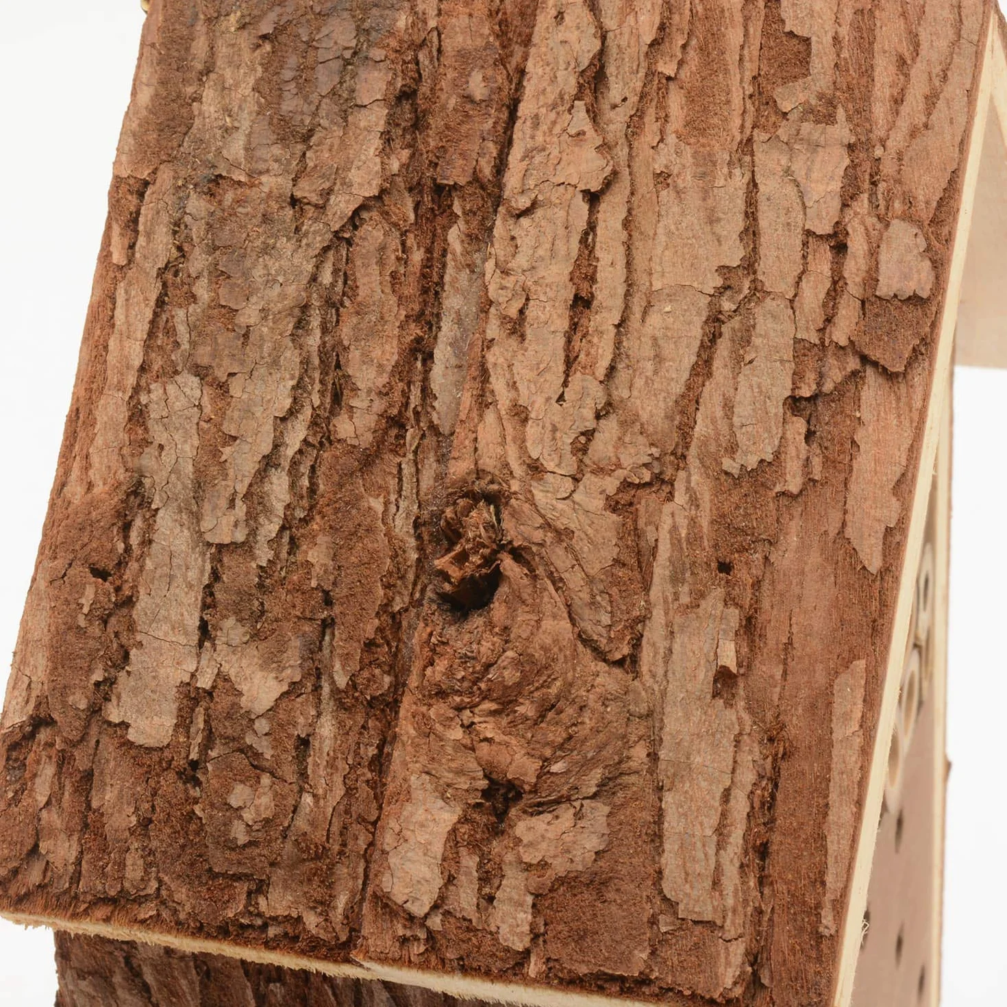 CKB LTD Małe naturalne drewno kora owady bug hotel - dla pszczół biedronek dom drewniany zewnętrzny schronienie ogród ogród dom na zewnątrz siedlisko dom - mały 16 x 9 x 23 cm