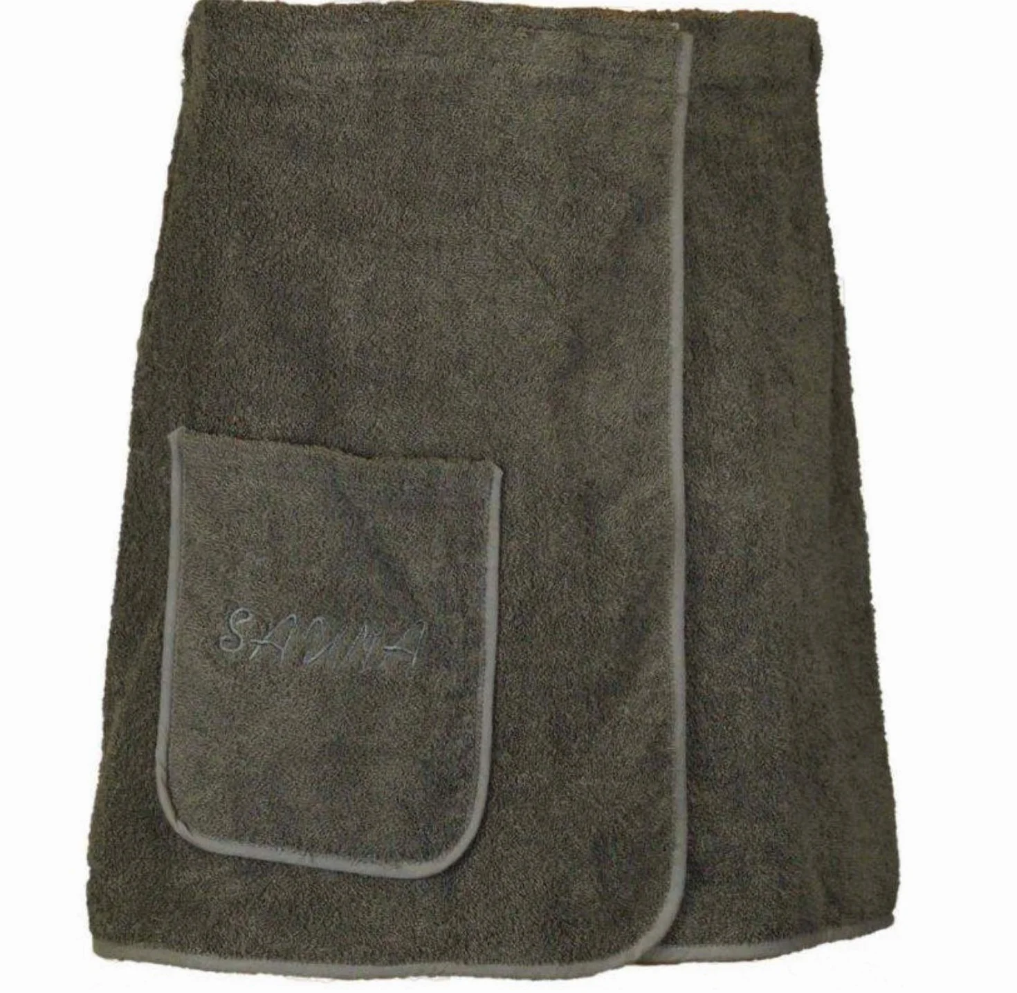 EXKLUSIV HEIMTEXTIL Zestaw do sauny, 3-częściowy, frotte, kilt do sauny, ręcznik do sauny, sarong, męski, ciemnoszary/antracyt