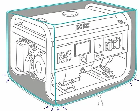 Könner & Sons KS Cover 10 - Wodoodporna, pyłoszczelna i wytrzymała ochronna poliestrowa osłona chroniąca generator