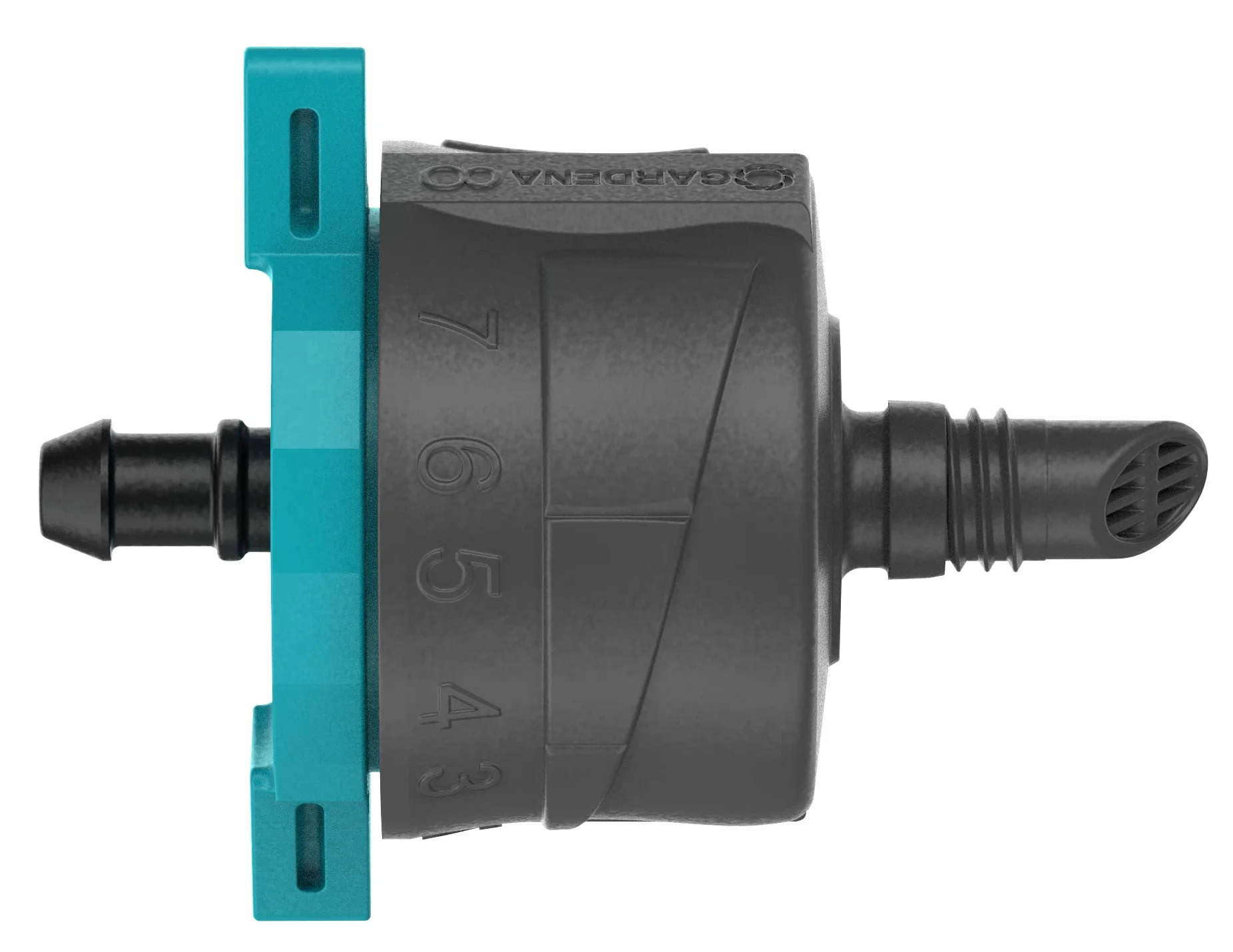 Gardena system Micro-Drip, regulowany kroplownik końcowy, regulacja ciśnienia: Element końcowy do nawadniania kroplowego do nawadniania roślin o różnej wysokości donicy (13304-20)