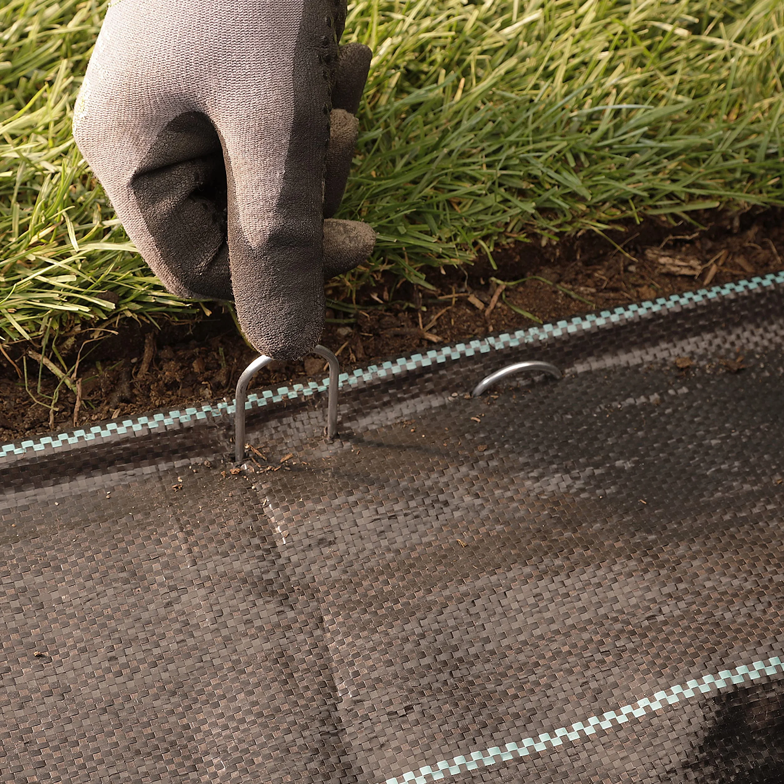 GardenMate Zestaw 50 x 150 mm ocynkowane stalowe kołki zabezpieczające w kształcie litery U o grubości 2,9 mm