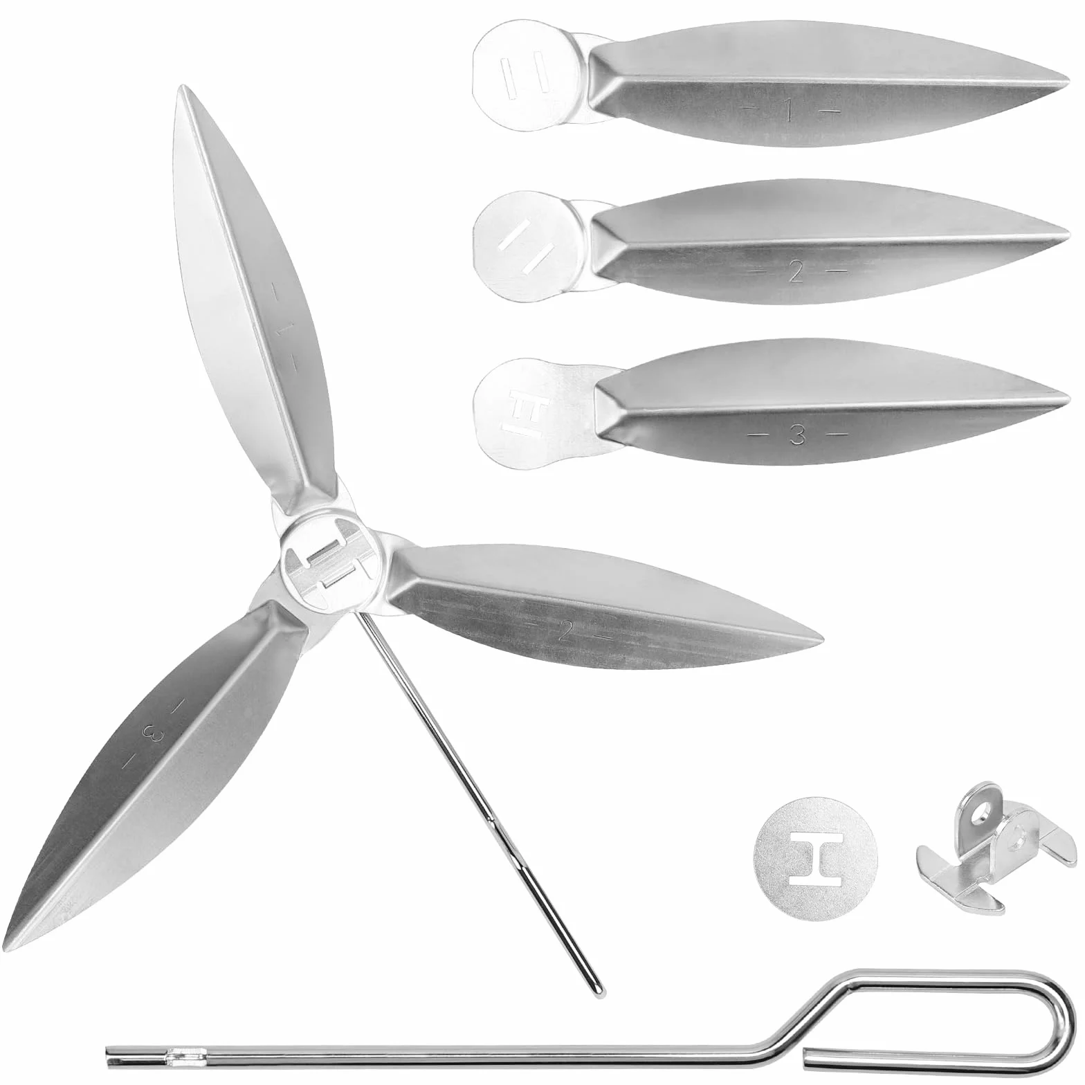 DBREAKS Zestaw 2 zestawów do czyszczenia One-Touch 22-1/2 cala, kompatybilny z akcesoriami do grilla Weber, 7444 Weber Kettle Barbecue Accessories, Weber Barbecue Accessories