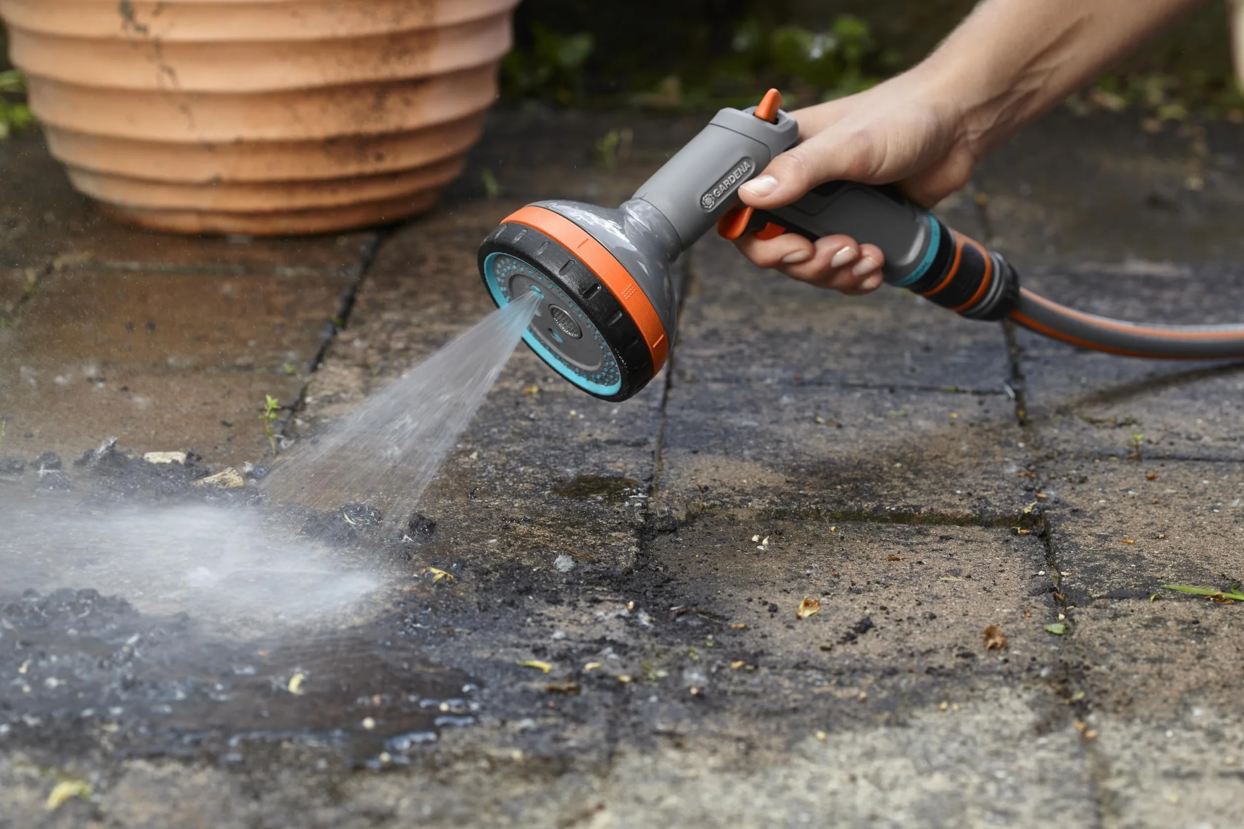 Gardena Comfort Pistolet zraszający wielofunkcyjny 5 rodzajów strumienia wody stała blokada ochrona przed mrozem