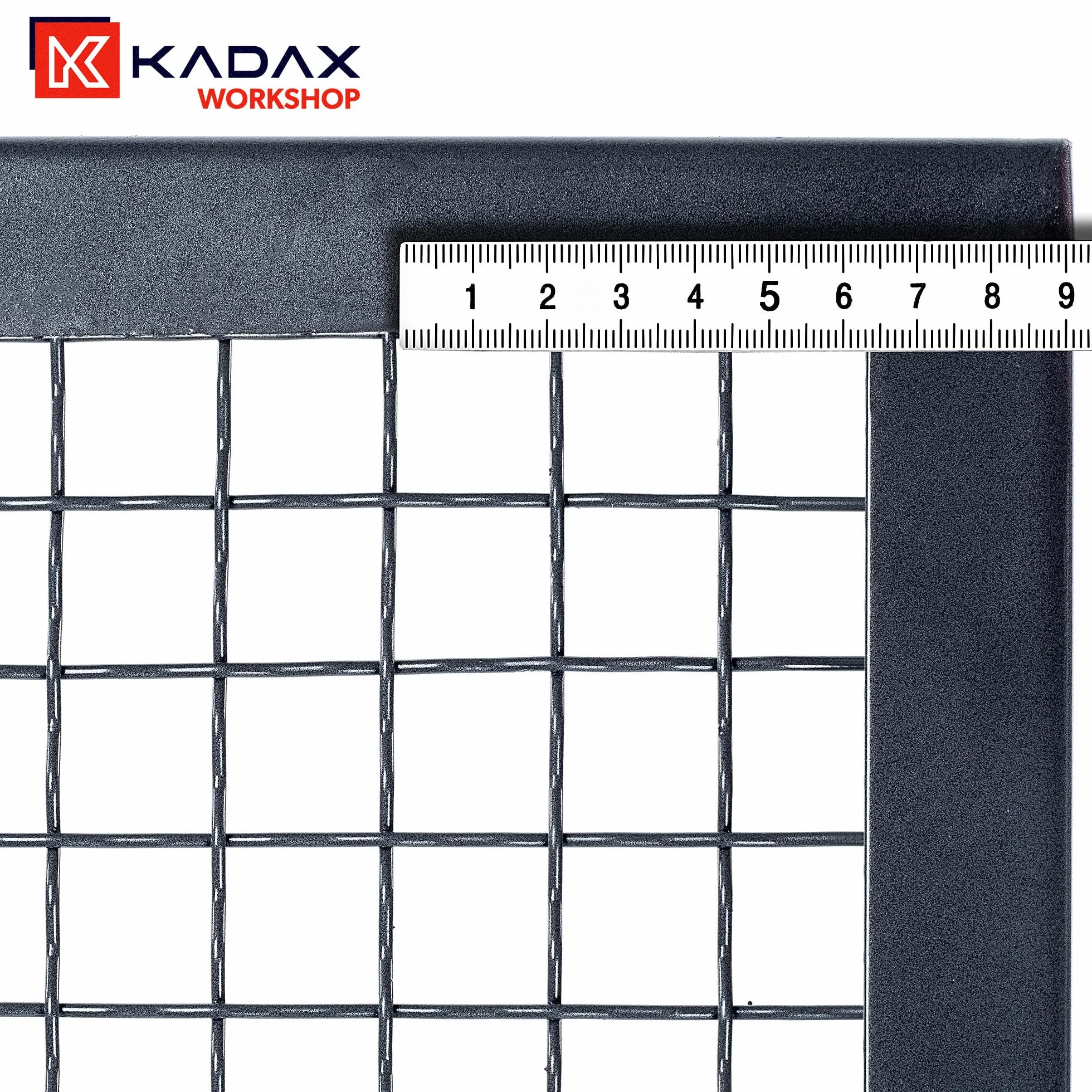 KADAX Sito budowlane oczko 2x2 cm, stalowa siatka odporna na korozję, stabilna konstrukcja, do sprawnego przesiewania piasku, kompostu, ziemi i kamieni