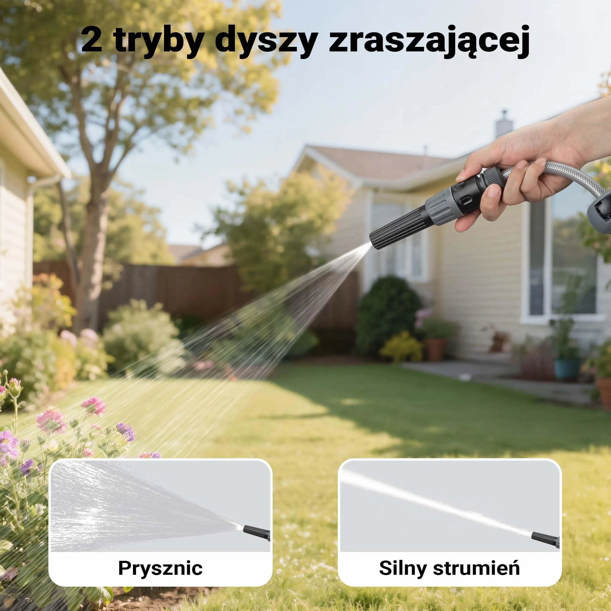 Bęben na wąż XPOtool, ścienna skrzynka na wąż z automatycznym bębnem i 15-metrowym wężem, nawadnianie ogrodu