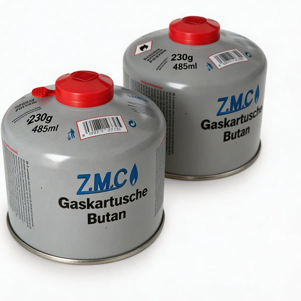 Z.M.C Kartridże gazowe 230 g/485 ml z zaworem śrubowym (2 x kartusze gazowe 230 g)