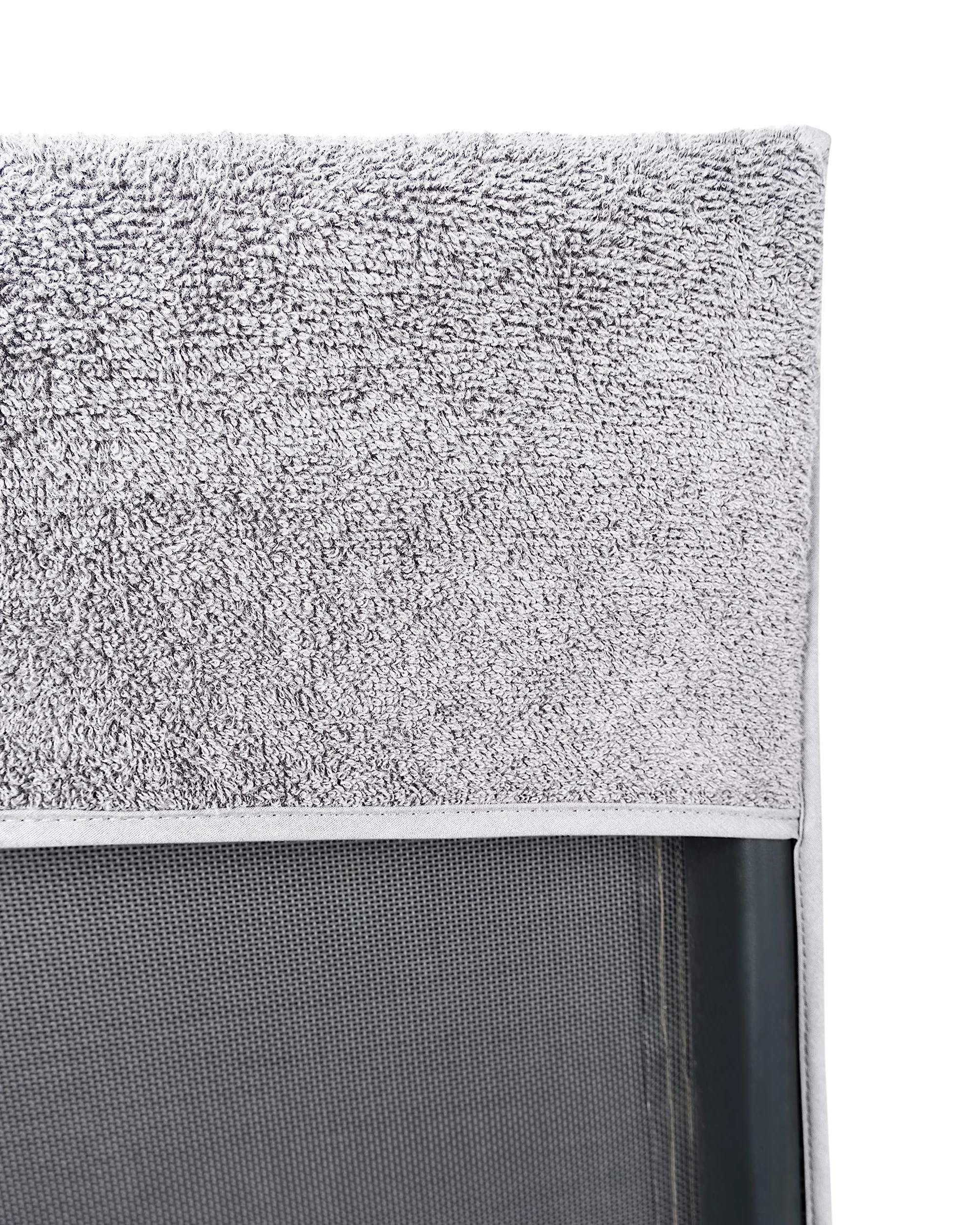 LAYNENBURG Pokrowiec na leżak ogrodowy 100% bawełna Öko-Tex 100 75x200 cm szary