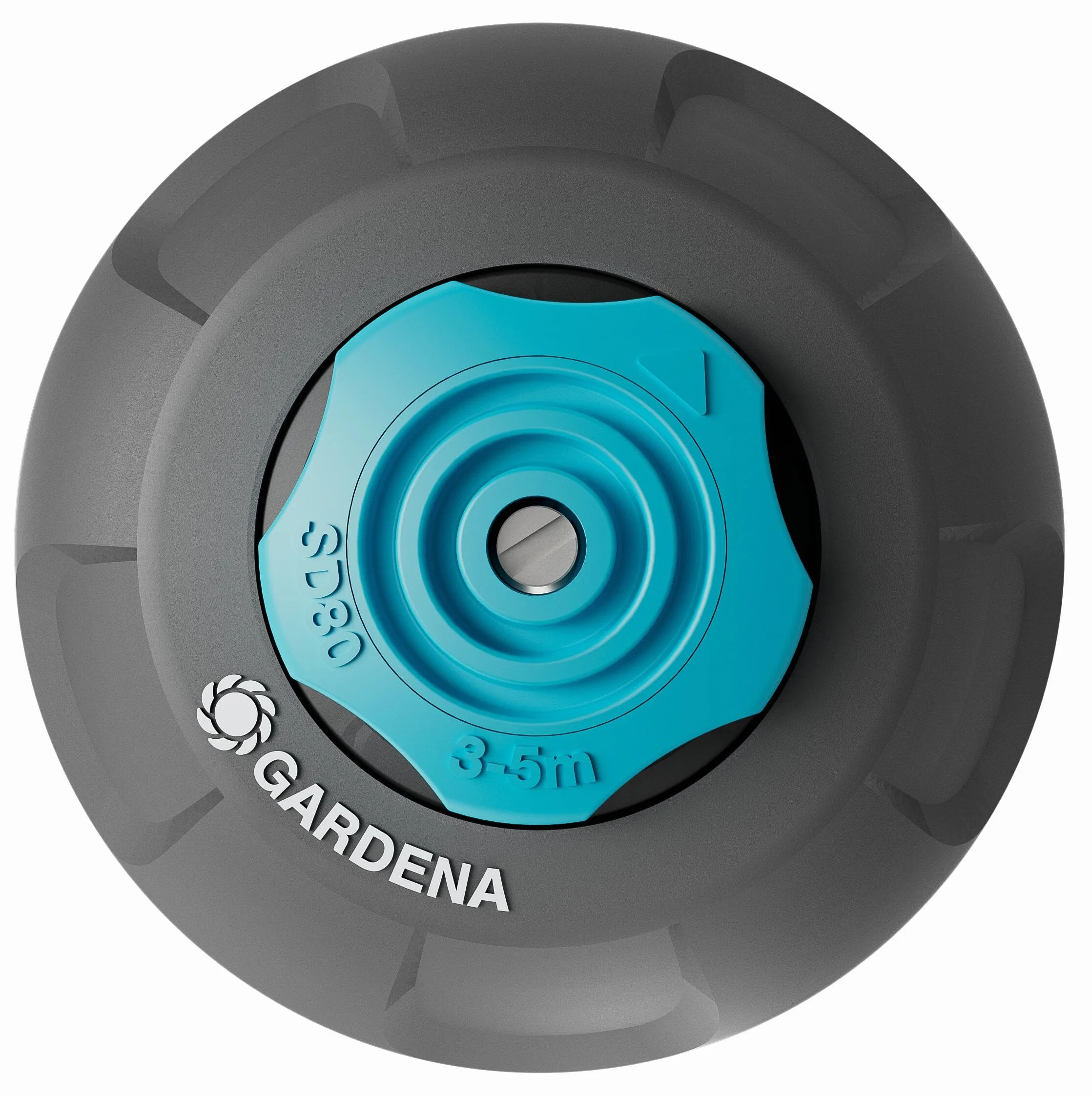 Gardena system tryskaczowy, wpuszczana deszczownica SD80: System nawadniania Pop Up do małych powierzchni trawników do 80 m², zasięg 3-5 m, z dyszą rozp., gwint wewn. 1/2 cala (8243-20)