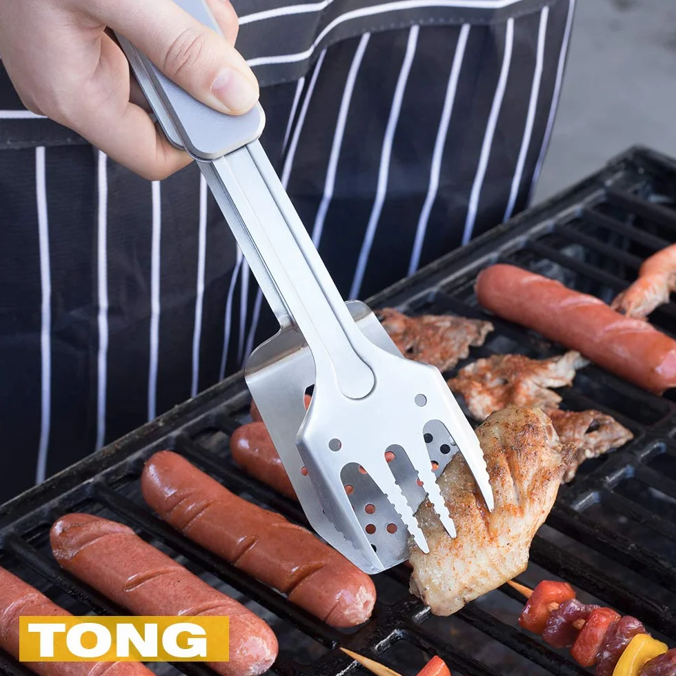 Roxon Mini grill 4 w 1 zestaw narzędzi kombi szary