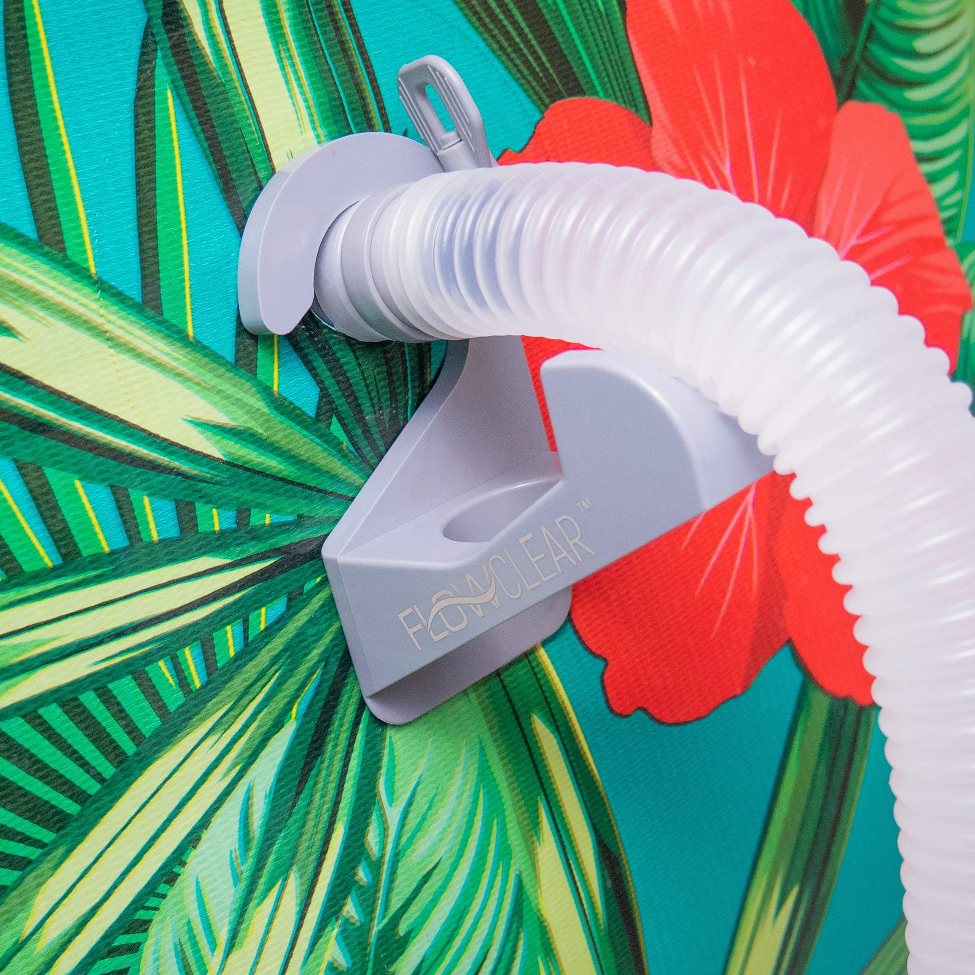 Bestway Flowclear, kopolimer akrylonitrylo-butadienowo-styrenowy (ABS) 2 sztuki wsporników węża do basenów z przyłączami 32 mm