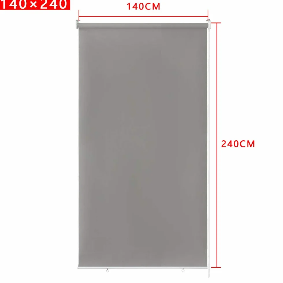 UISEBRT Roleta Zaciemniająca Markiza Pionowa na zewnątrz, Roleta Balkonowa, ochrona przed spojrzeniami, roleta chroniąca przed promieniowaniem UV (140 x 240 cm, Szara)