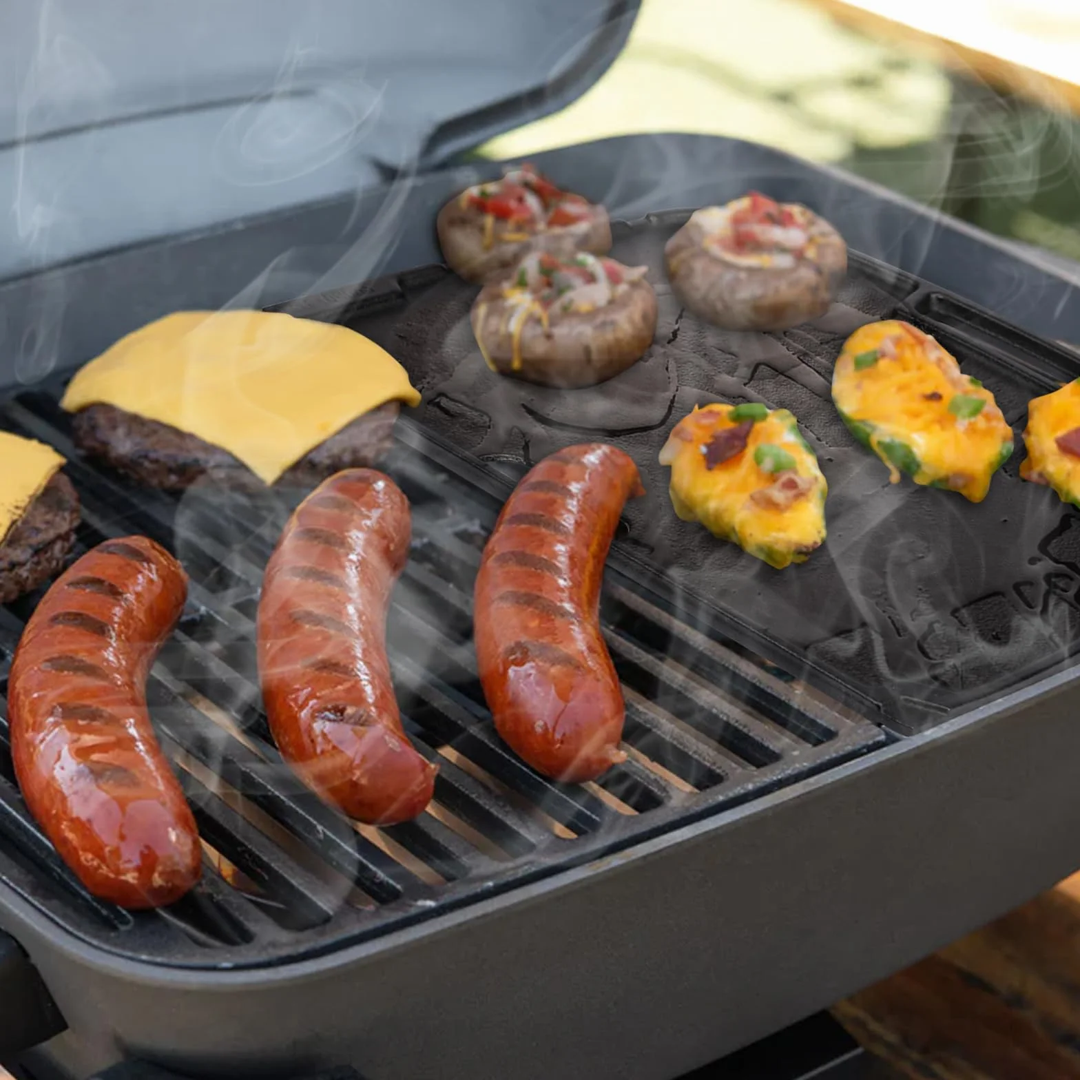 GFTIME Żeliwna płyta grillowa do Napoleon Pro285x, PRO285X-BK, PRO285E, PRO285-BK, TQ285X, TQ285X-1, TQ285X-BL, płyta żeliwna do serii 56080 i Napoleon Travel Q 285, 1 sztuka