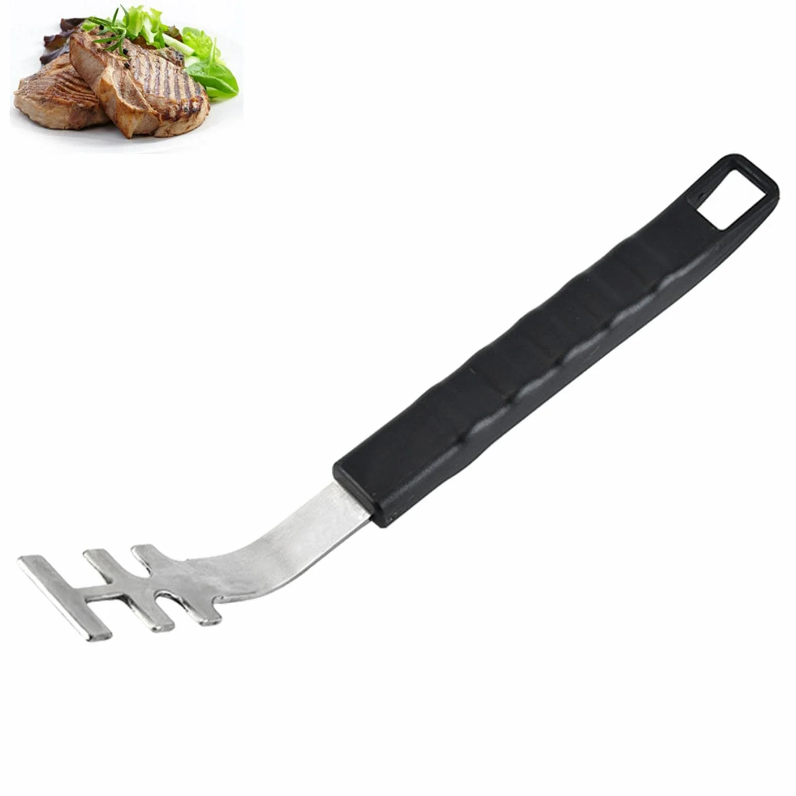 Podnośnik rusztu do grilla, głowica ze stali nierdzewnej, długi uchwyt, Culinary Modular ruszt, wygodne podnoszenie gorących i brudnych rusztów, 25,7 cm, do wszystkich grilli z wkładką modułową Culinary