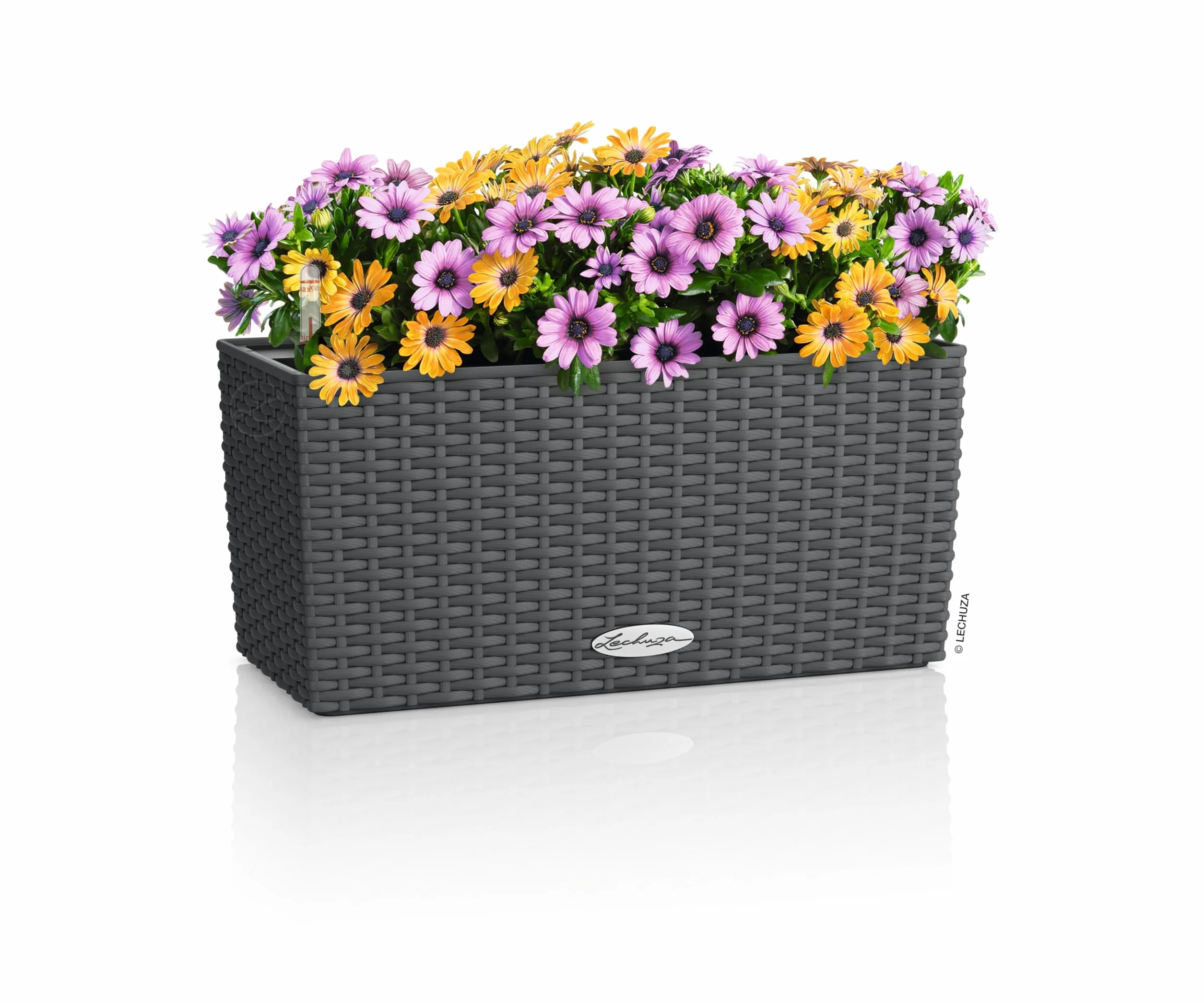 LECHUZA Donica BALCONERA Cottage 40 granit skrzynka balkonowa z systemem nawadniania 40x19x19 cm