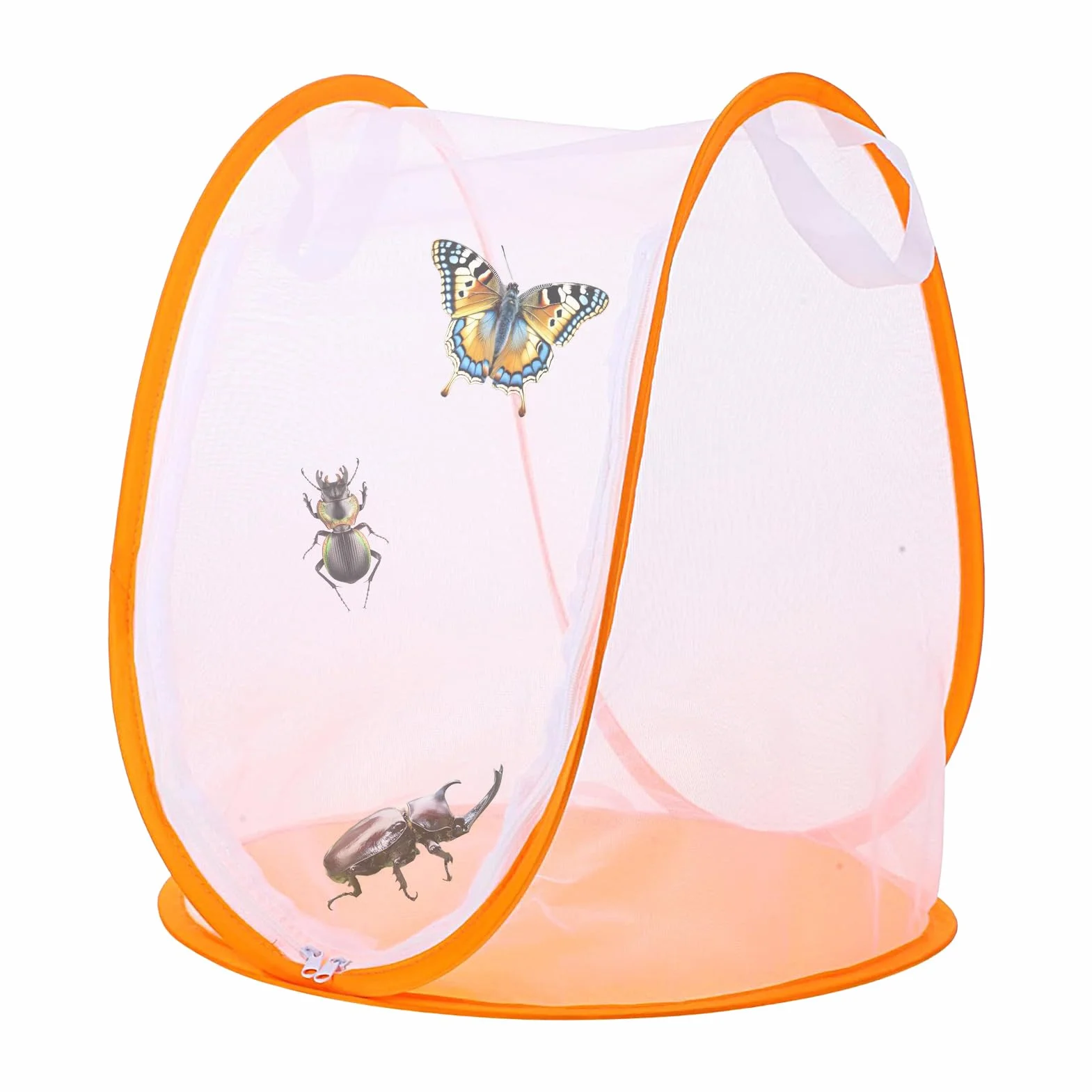 Butterfly Cage Small Butterfly Habitat Mesh Enclosure Foldable Growing Breeding House Zipper Access Portable Design
