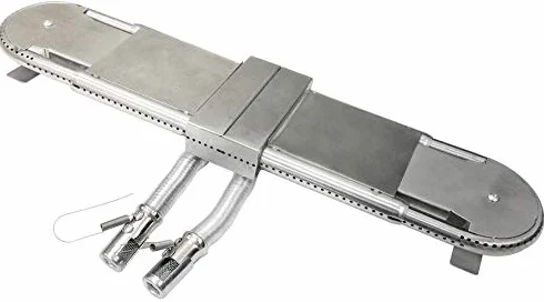 004 podłużny palnik rurowy ze stali nierdzewnej do grilla, części zamienne, regulowany uniwersalny palnik rurowy do większości grilli gazowych Outback (regulacja od 38 cm do 56 cm)