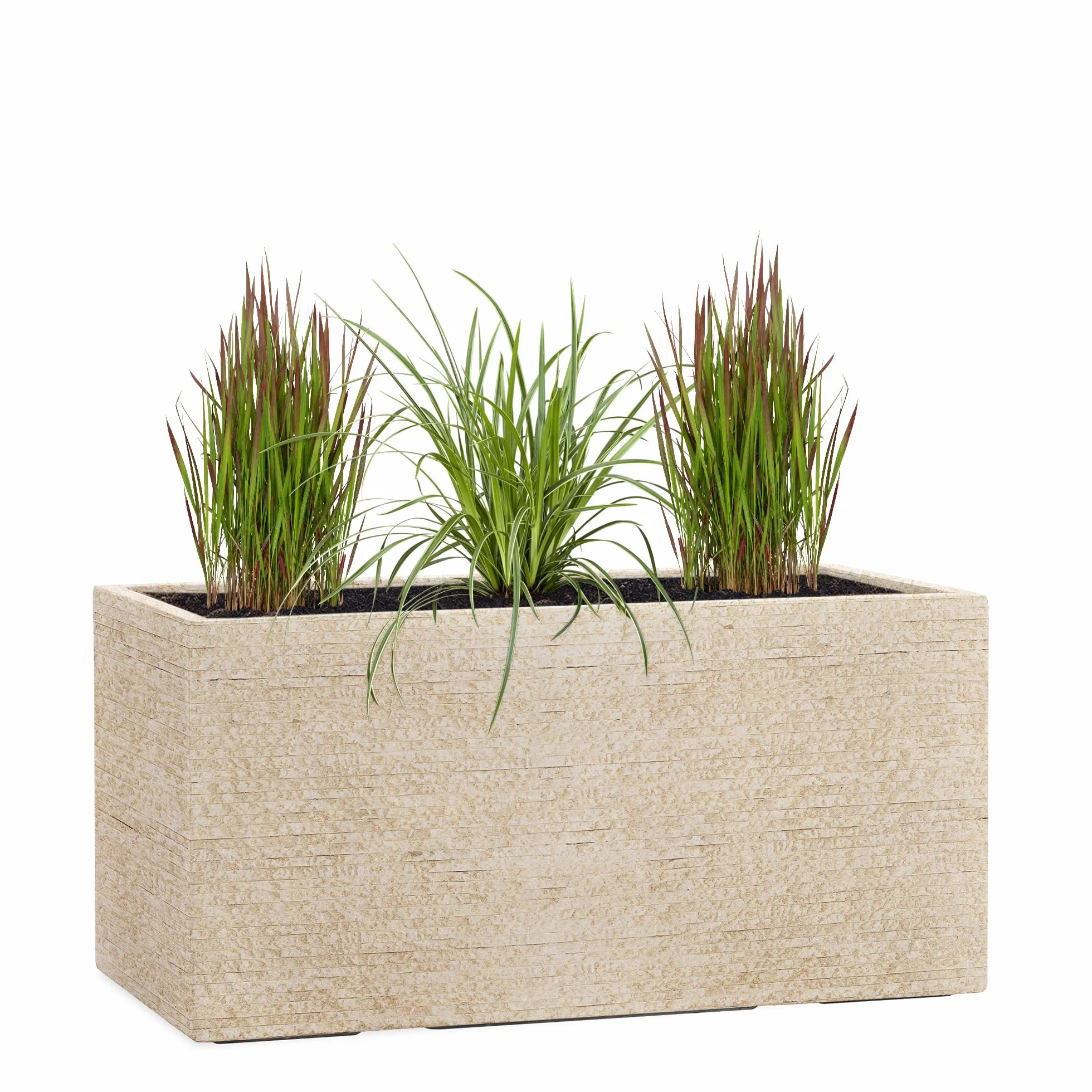 Pflanzwerk® Donica TUB antyk piaskowy 30 x 60 x 30 cm *odporna na mróz donica na kwiaty * *ochrona przed promieniowaniem UV * wysoka jakość