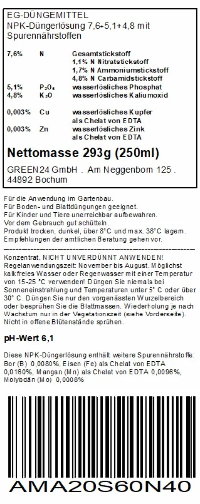 GREEN24 Amaryllis nawóz płynny HIGHTECH na czas bez kwiatów