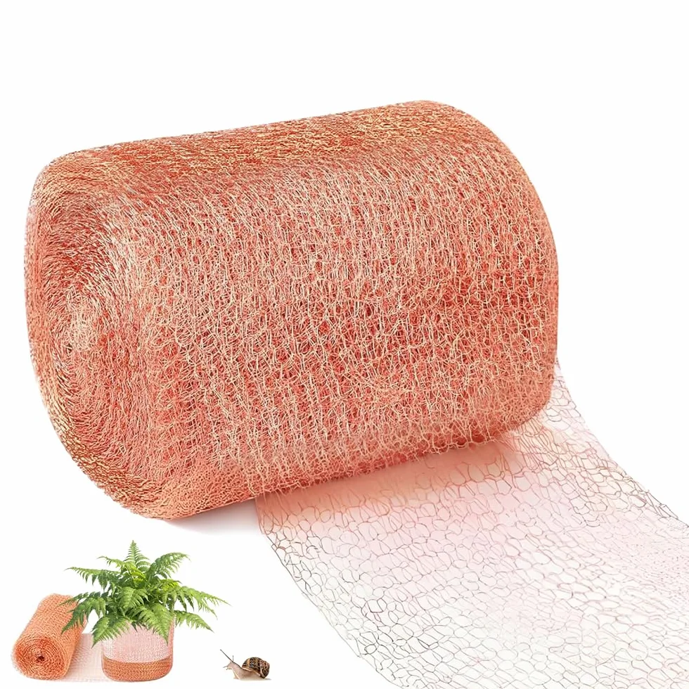 Siatka przeciw ślimakom i ślimakom, 9 M x 12,7 cm podwójna siatka miedziana siatka, 100% siatka miedziana ochrona roślin dom i ogród ślimak mysz szczur ptaki ematody