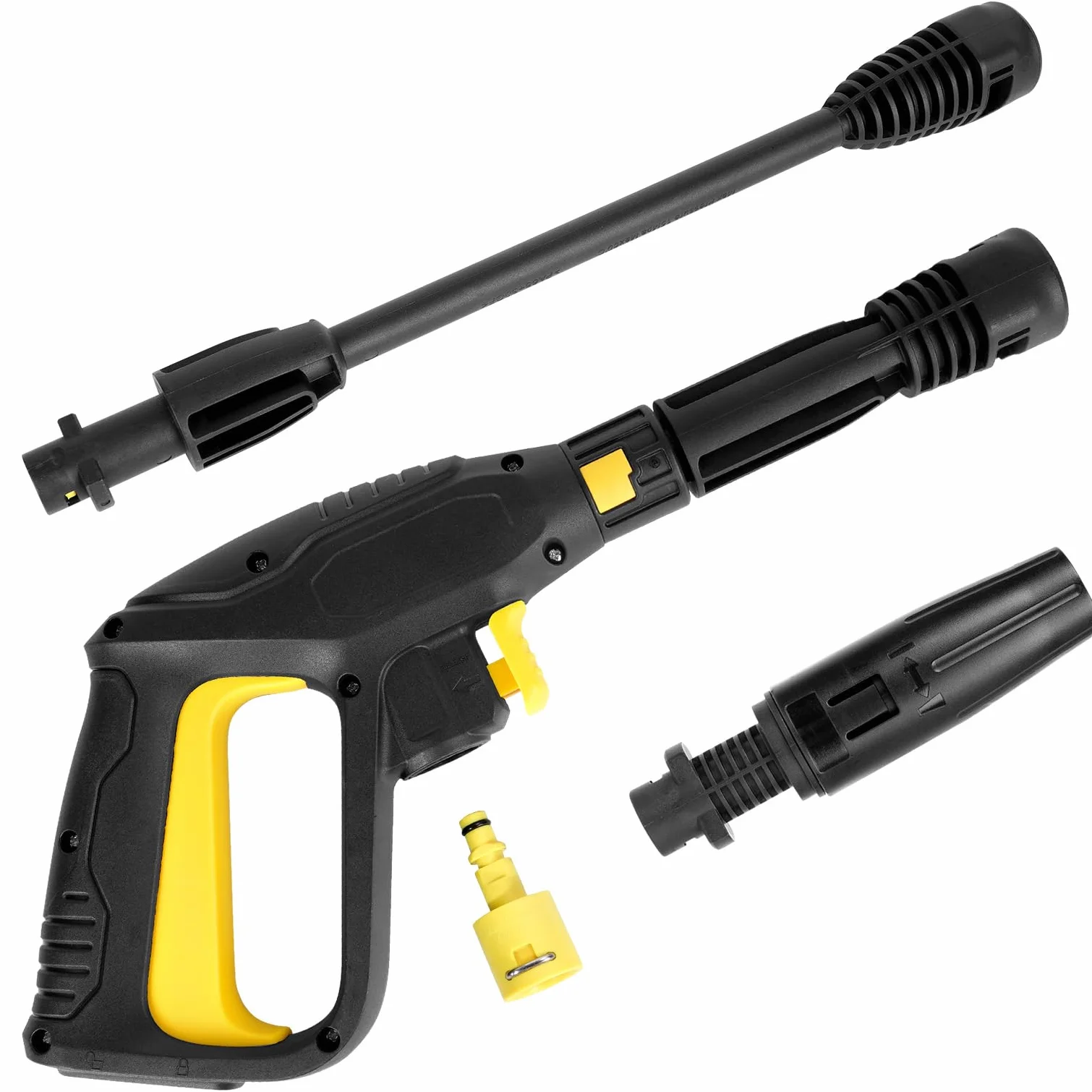 YUET 2026 nowy pistolet do mycia wysokociśnieniowego spustu myjka strumieniowa i przedłużka zestaw szybkozłączki do Karcher K2 K3 K4 K5 K6 K7 Kärcher dysza natryskowa do lancy, regulowany wąż