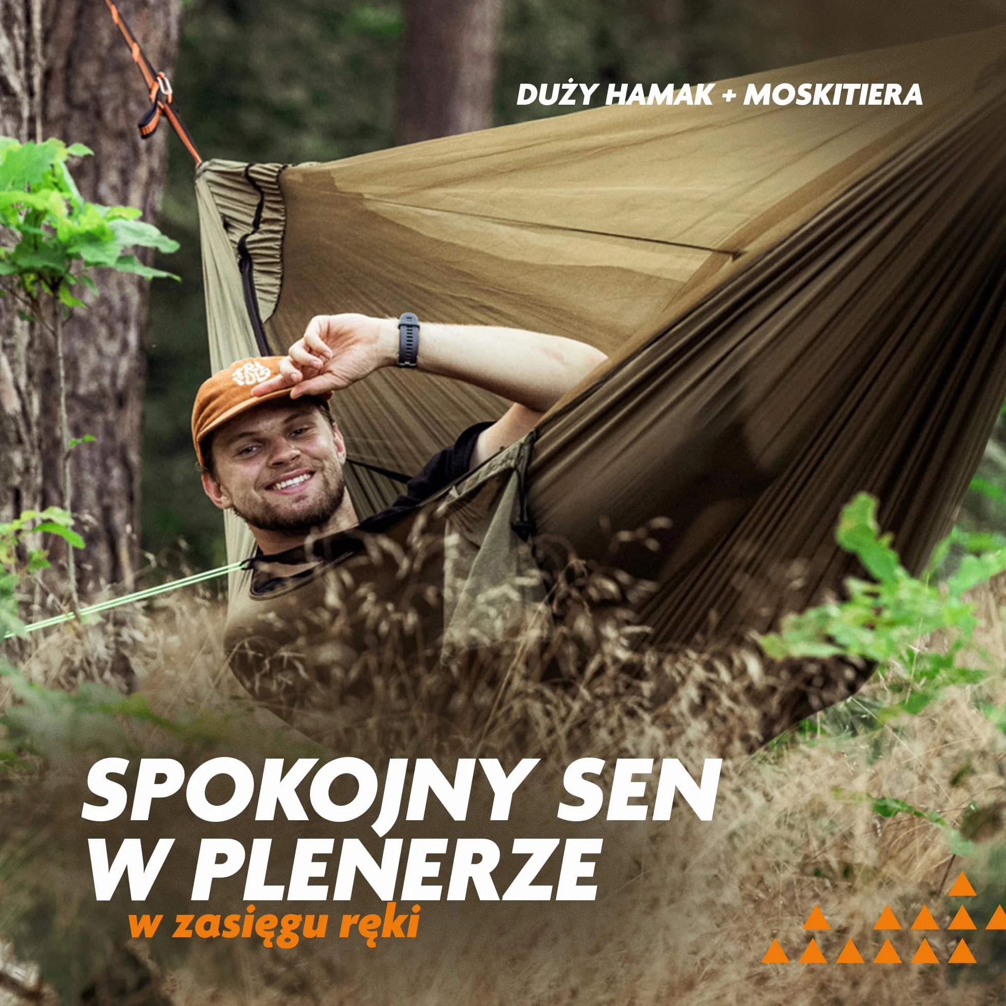 Hedera hamak z moskitierą, lekki, przenośny, na wycieczki w góry, w lesie, łatwy montaż, kemping, plaża, hamak turystyczny, na zewnątrz, 330 x 150 cm, 300 kg, zielony