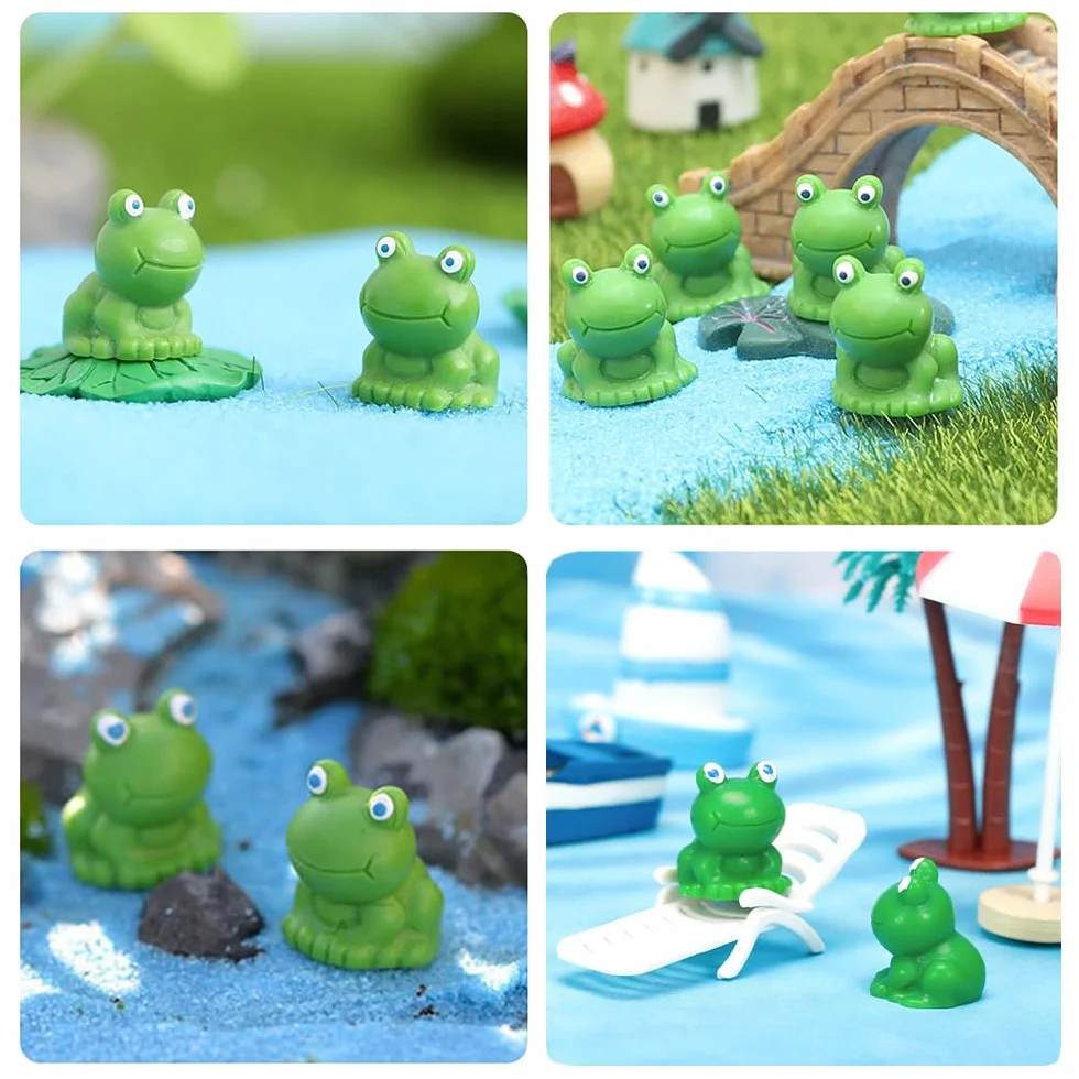 50 sztuk Mini żaby z żywicy, bajkowy ogród, miniaturowy mech, krajobraz, żaba, dekoracja ogrodowa, mini żaba, DIY, ozdoba, mini żywica, żaba, figurki, żaba, krajobraz, dekoracja, mikrożaby