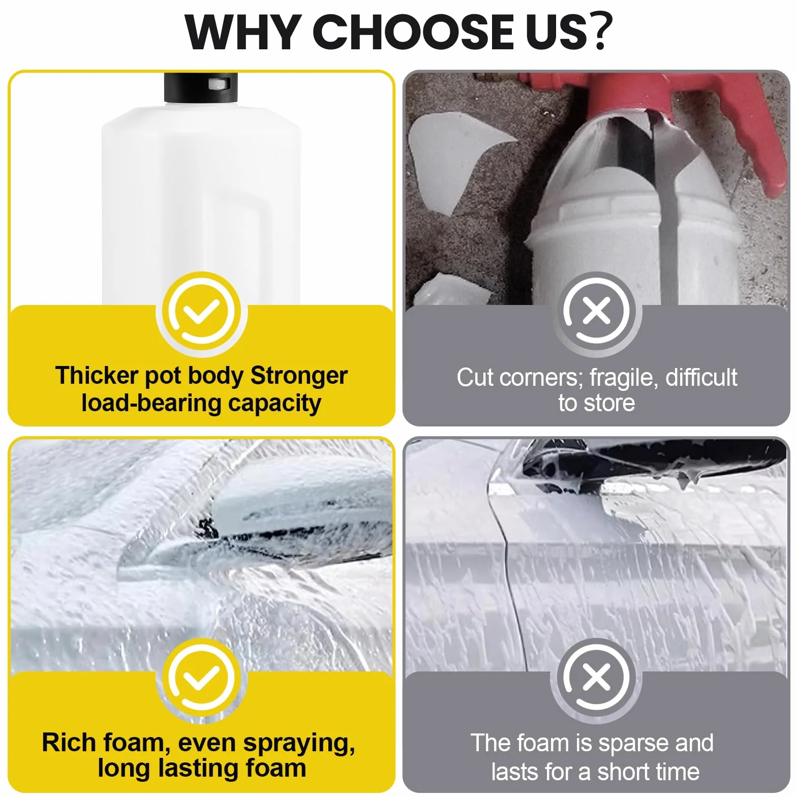 Mydło Snow Foam Cannon Lance do mydła Karcher K5~K7, butelka na myjkę ciśnieniową 750 ml do myjki wysokociśnieniowej Karcher dysza z pianki śnieżnej regulowana 2175PSI