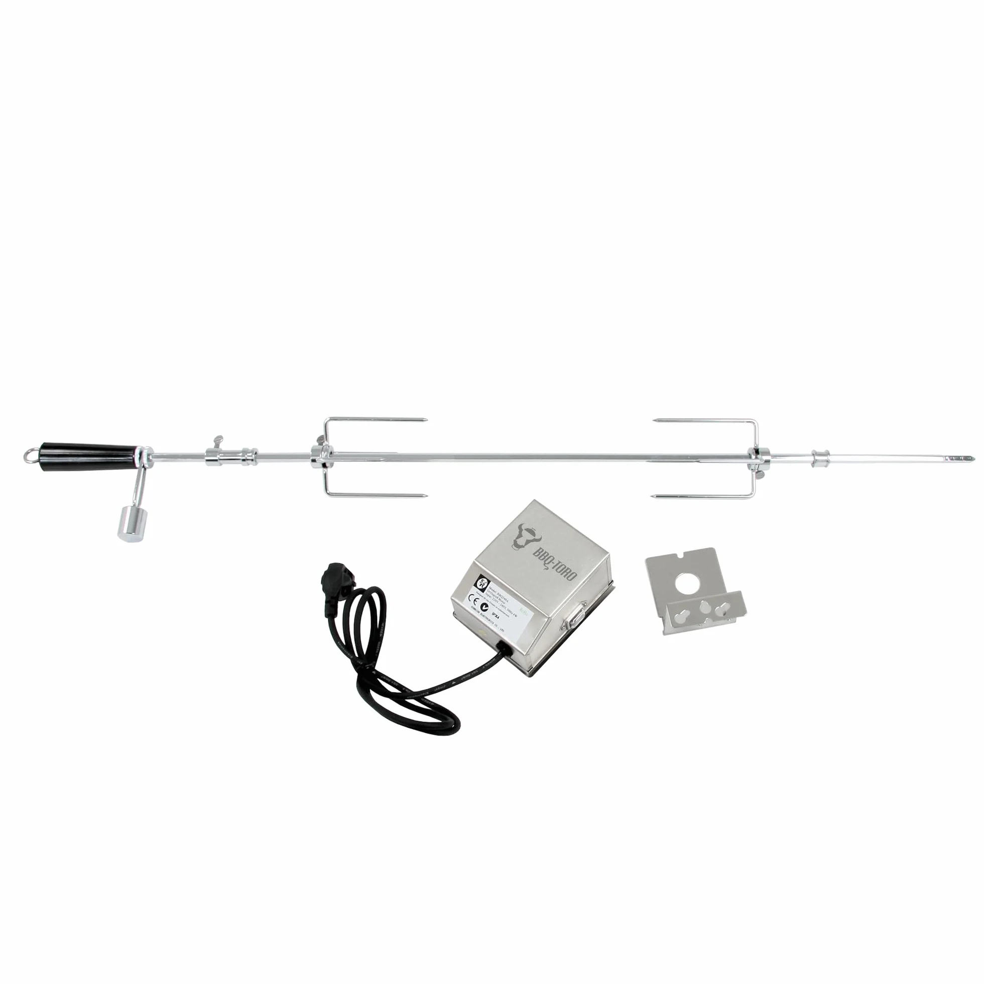 BBQ-Toro Zestaw rożna do grilla 90 cm stal nierdzewna 220 V–240 V Rotisserie