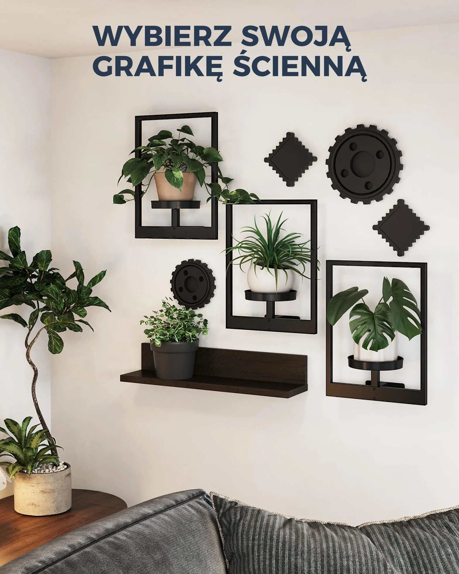 Bamworld Wiszące Doniczki Ścienne 3 szt Osłonki na Rośliny