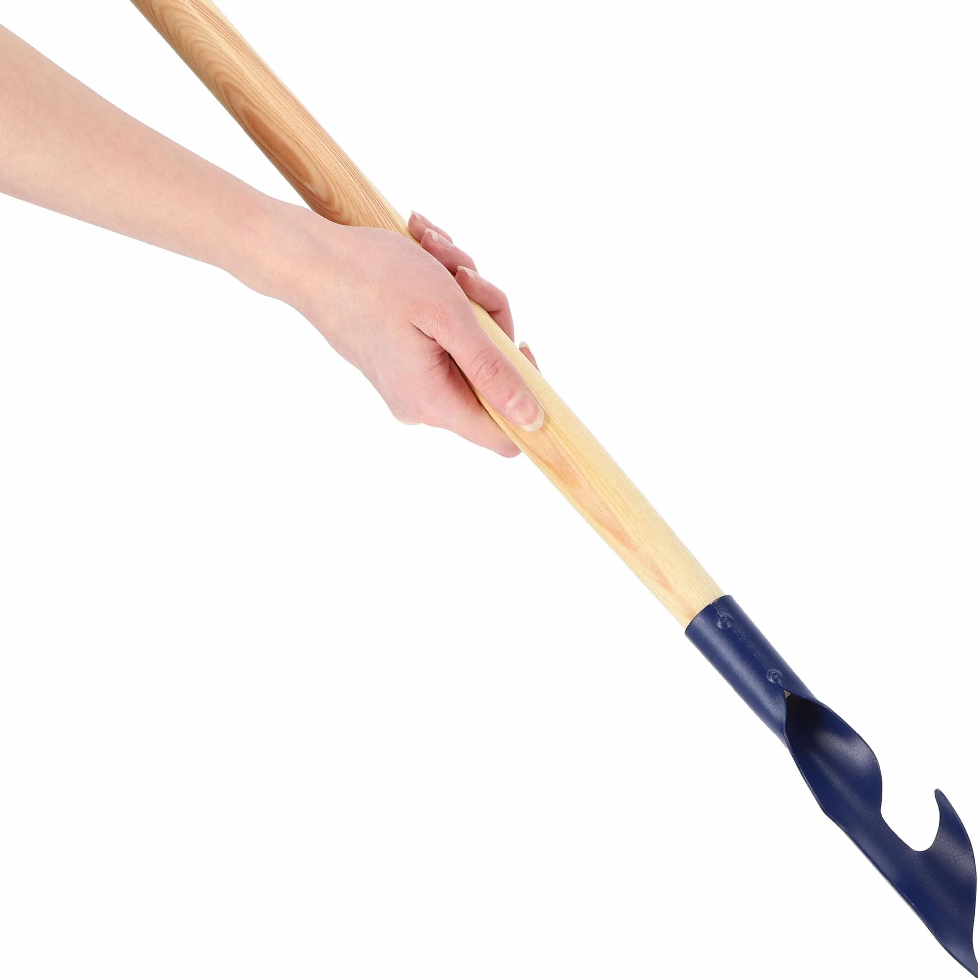 KADAX Metalowy wyrywacz do chwastów z głowicą spiralną, ręczny, 116 cm, niebieski