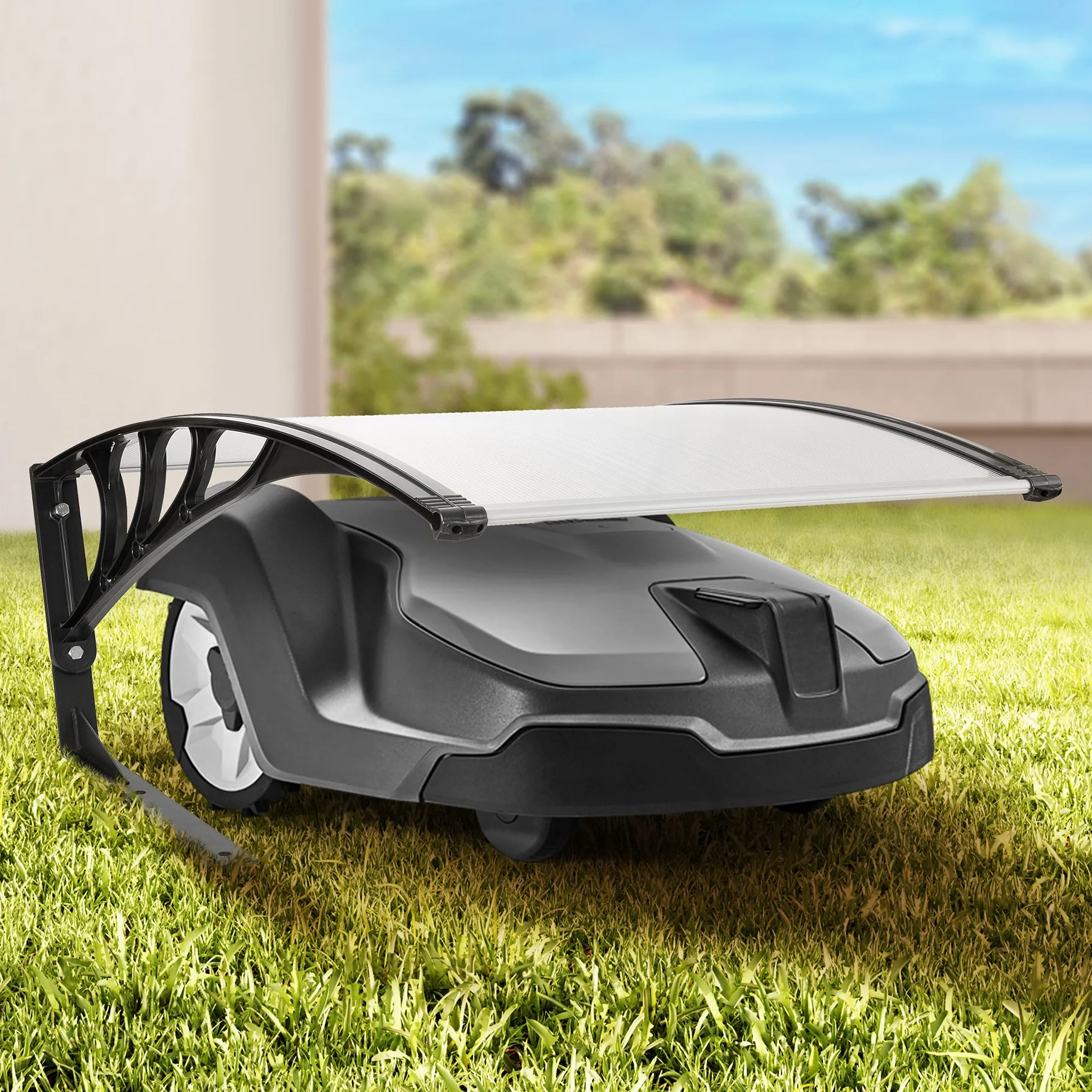 Arebos Garaż dla robota koszącego 102x79x46 cm odporny na warunki atmosferyczne UV metalowe nóżki