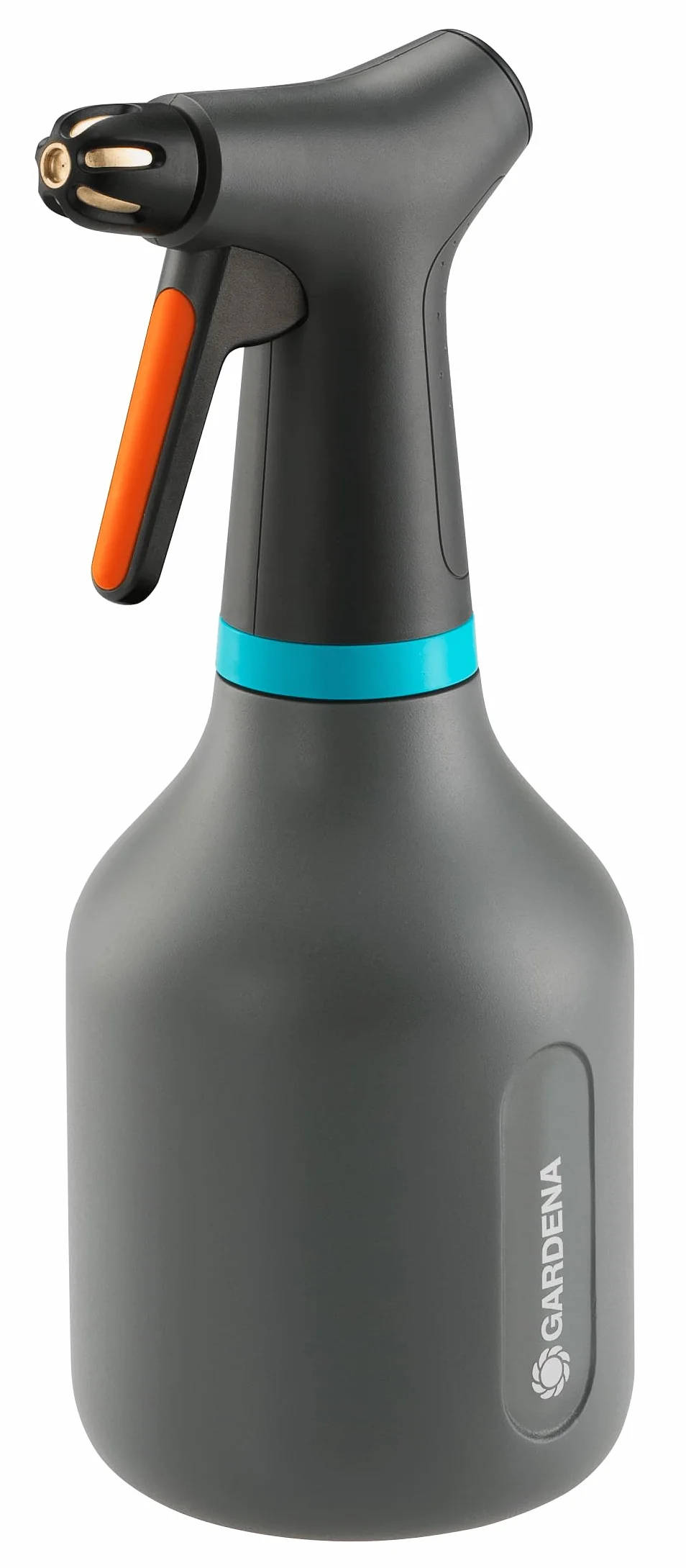 Gardena opryskiwacz z pompką 0.75 l: Opryskiwacz z pompką z funkcją 360°, mosiężna dysza regulowana od pełnego strumienia do mgiełki, duży otwór wlewowy, przezroczysta konstrukcja (11110-20)