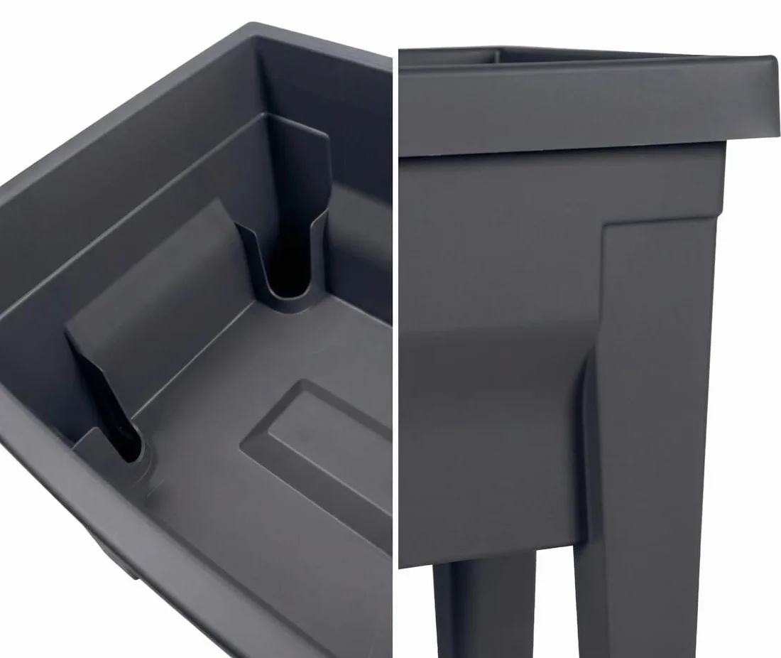 EDA PLASTIQUES Raum Potager Vegetable City 13923 G. ANT CX4 antracyt 76 x 38,5 x 68 cm