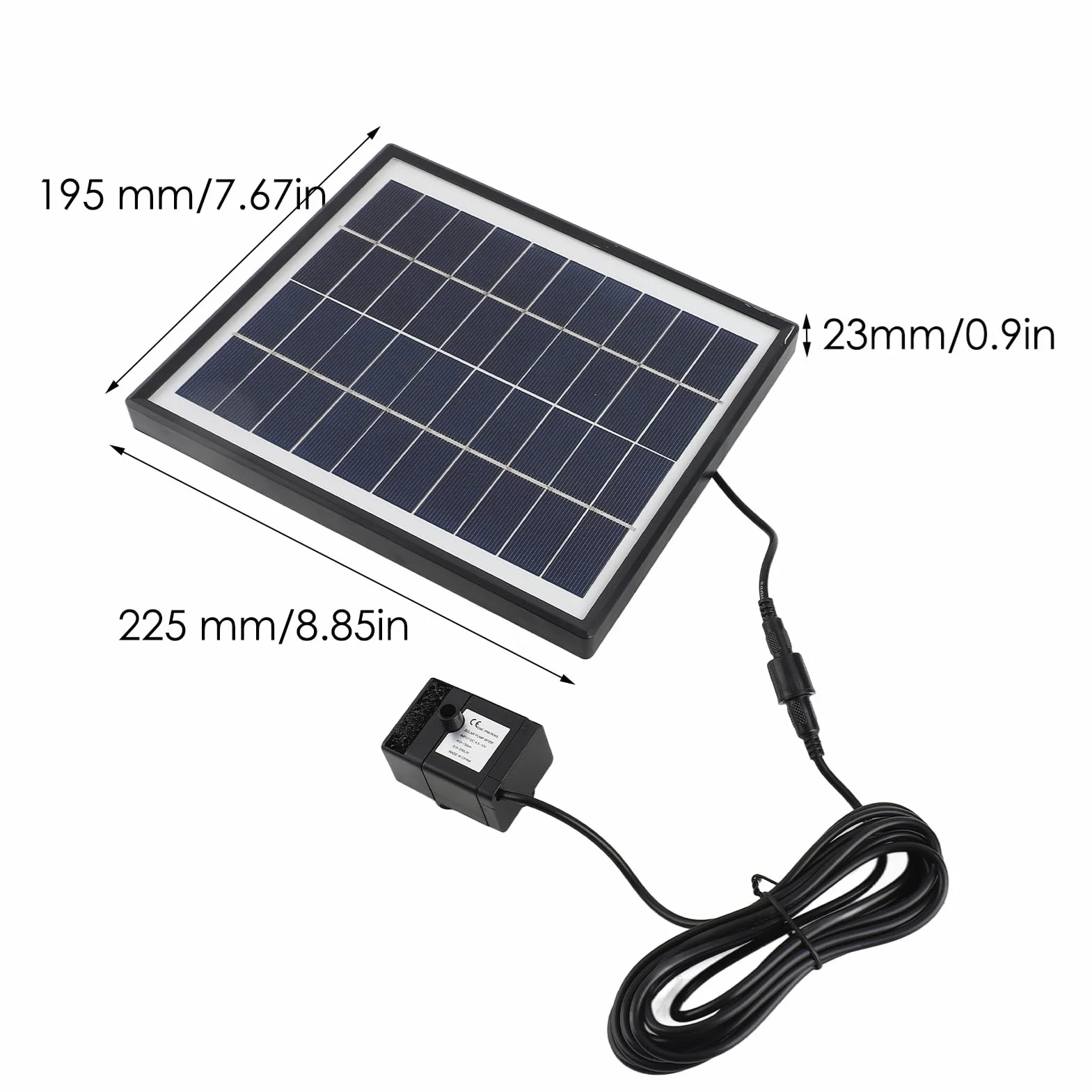 Solarna pompa wodna 200 l/h 6,5 W 10 V 6 trybów fontanny 8 dysz